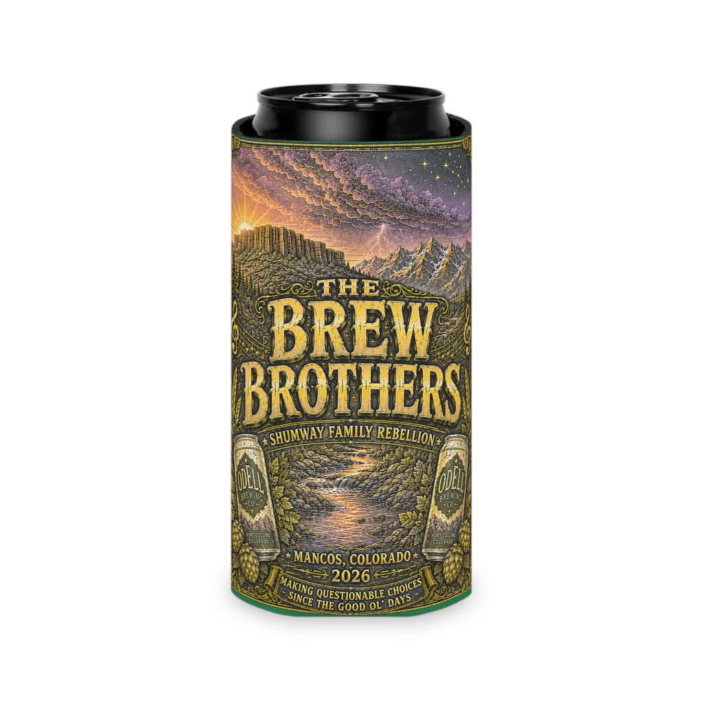 The Brew Brothers Shumway Family Rebellion Poster Can Cooler | Concert Landscape, Guitars