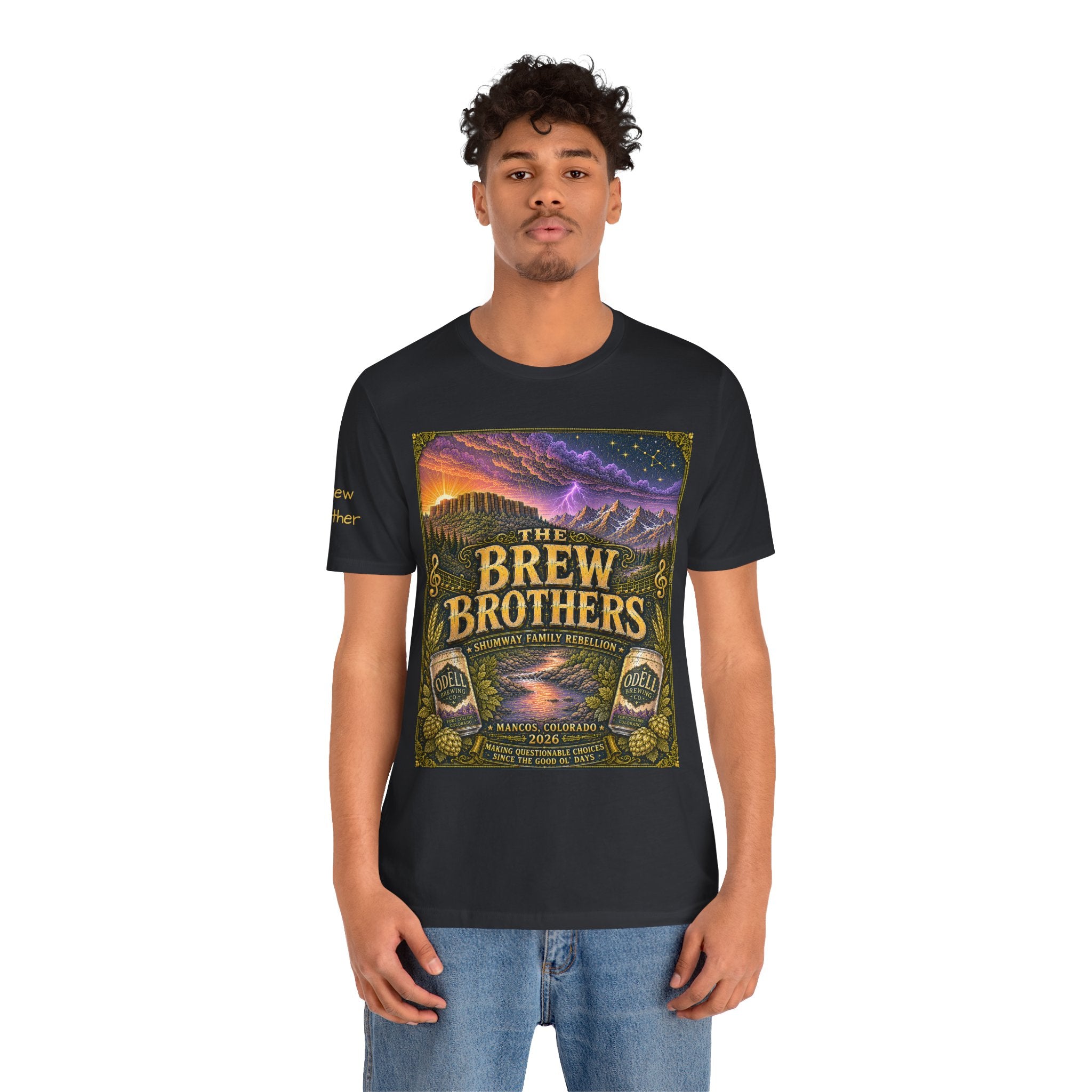 Brew Brother - Family Rebellion tour tee | Concert Poster T-shirt, Acoustic Folk Design