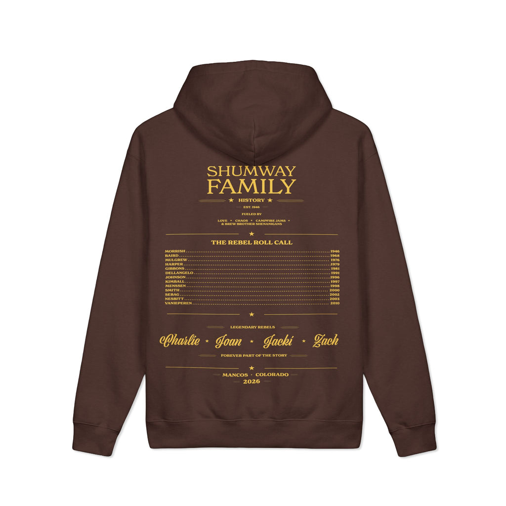 Flower Shumway Family Rebellion Hoodie | Vintage Landscape Illustration