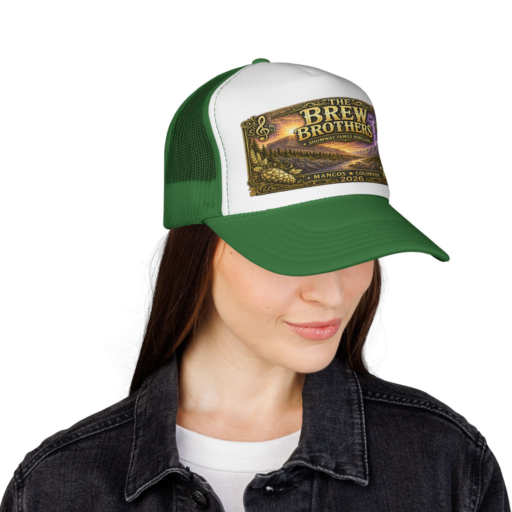 The Brew Brothers Shumway Family Rebellion concert poster Trucker Hat | Pagosa Springs Colorado music design