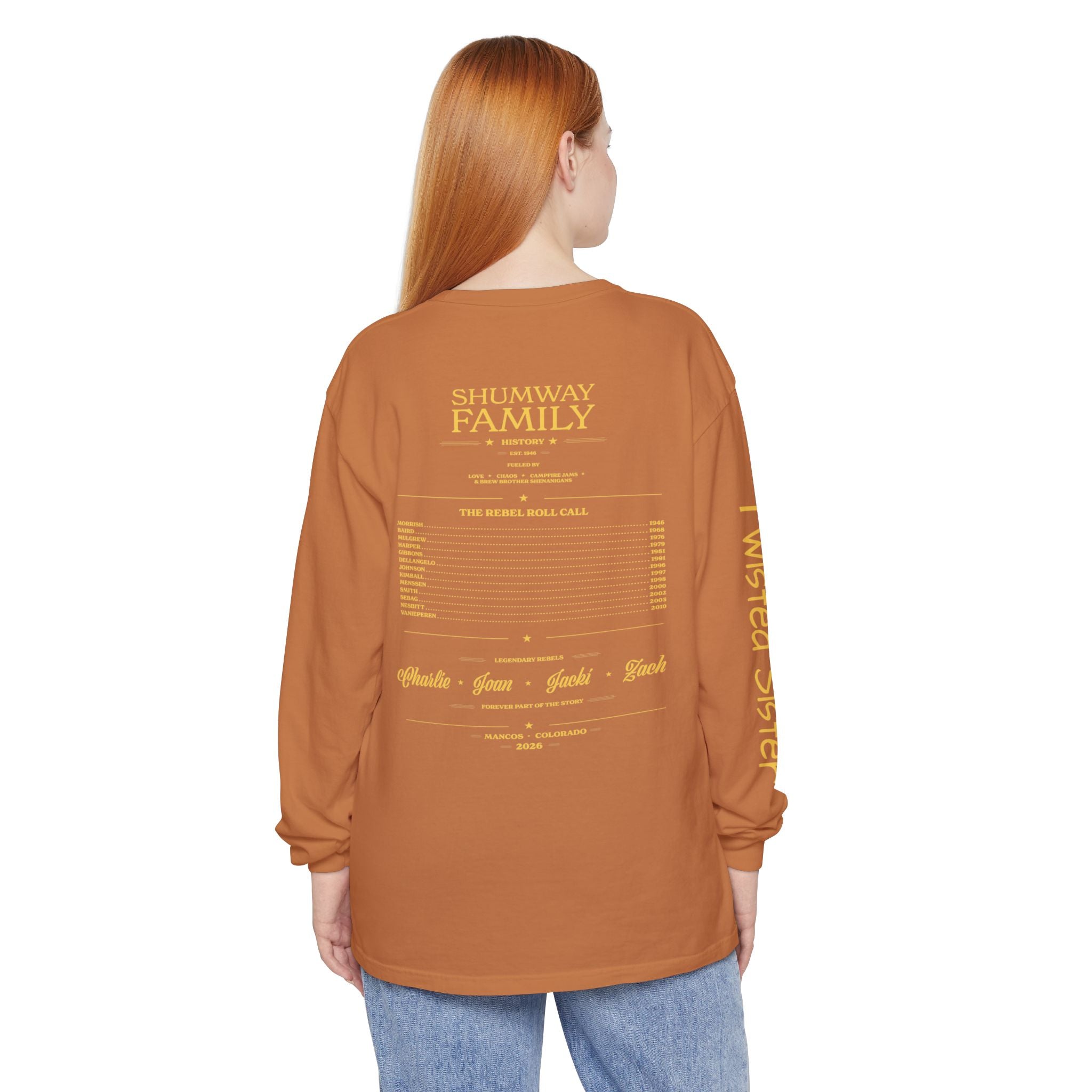 Twisted Sister - Shumway by Choice Family Rebellion Tour Long Sleeve Shirt | Band Poster Tee