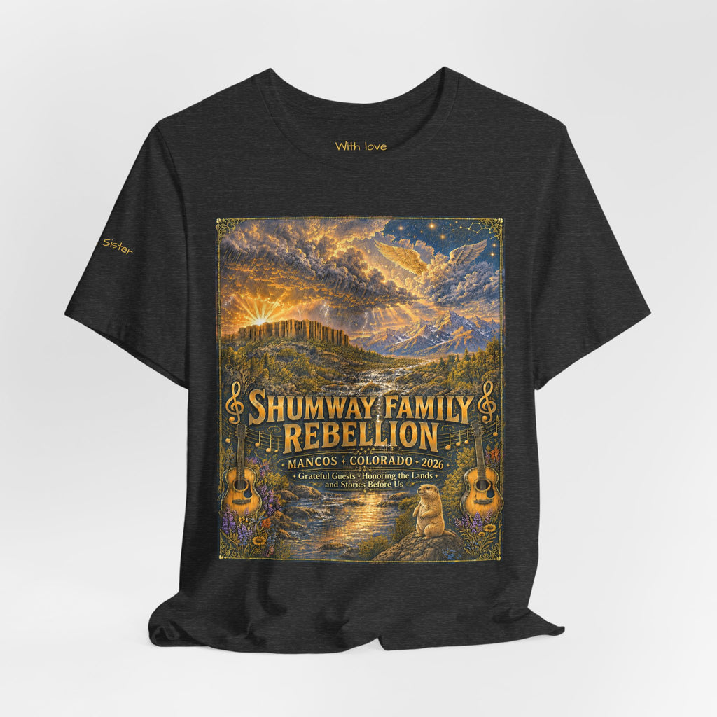 Twisted Sister - Shumway Family Rebellion tour tee | Concert Poster T-shirt, Acoustic Folk Design