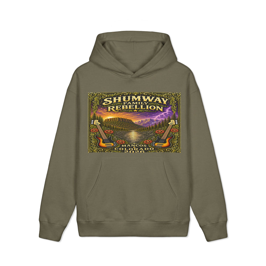 Flower Shumway Family Rebellion Hoodie | Vintage Landscape Illustration