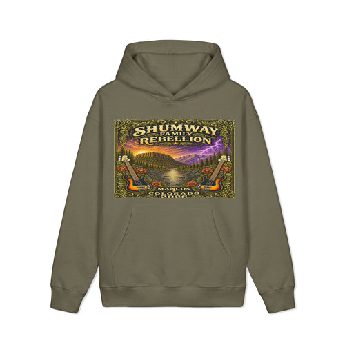 Flower Shumway Family Rebellion Hoodie | Vintage Landscape Illustration