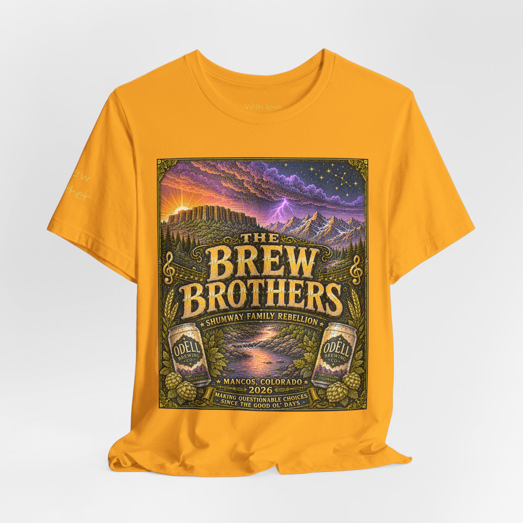 Brew Brother - Family Rebellion tour tee | Concert Poster T-shirt, Acoustic Folk Design