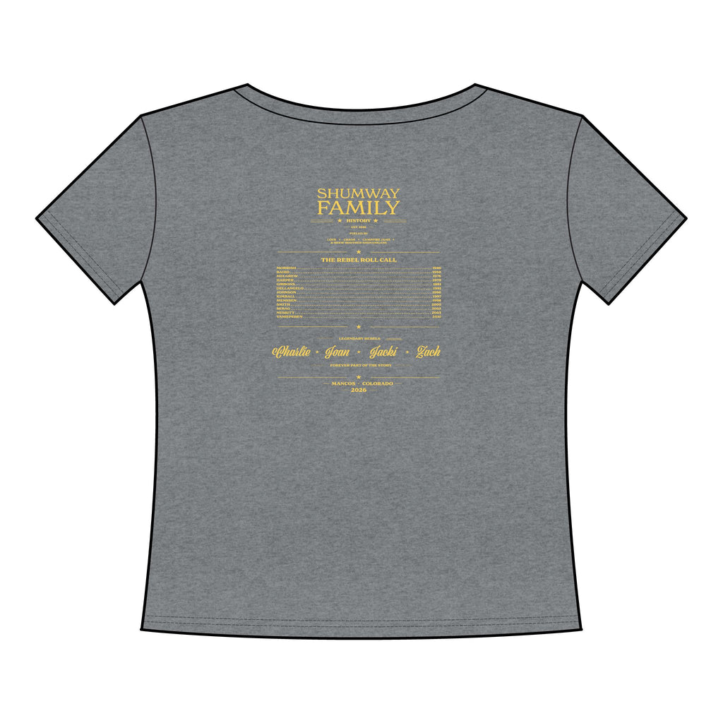 Shumway Family Rebellion Poster Tee | Mountains, Guitars, Colorado