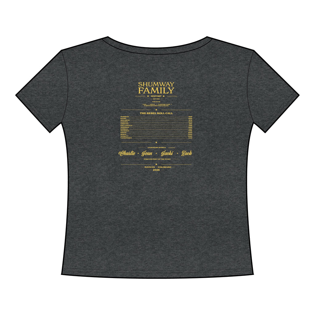 Shumway Family Rebellion Poster Tee | Mountains, Guitars, Colorado