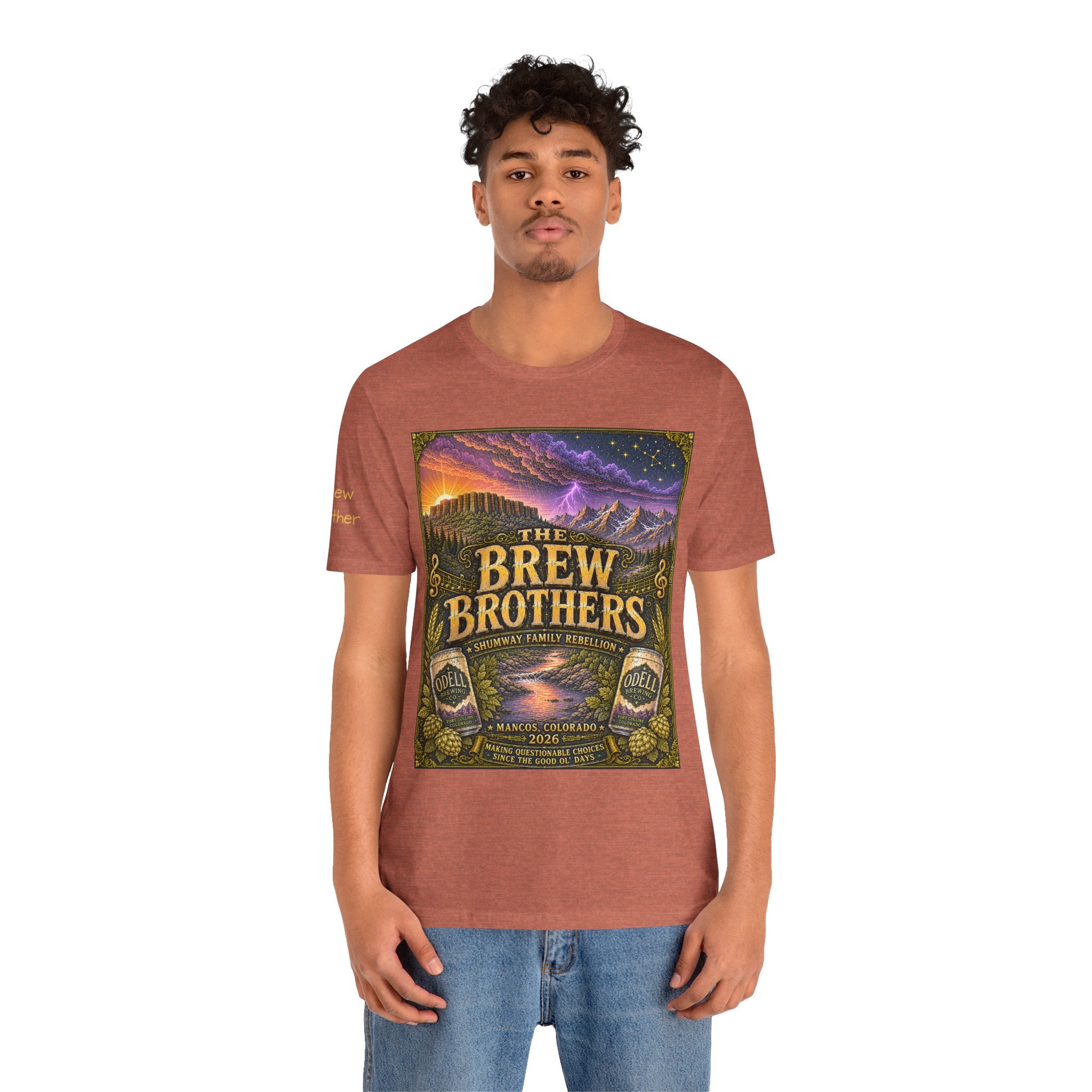 Brew Brother - Family Rebellion tour tee | Concert Poster T-shirt, Acoustic Folk Design