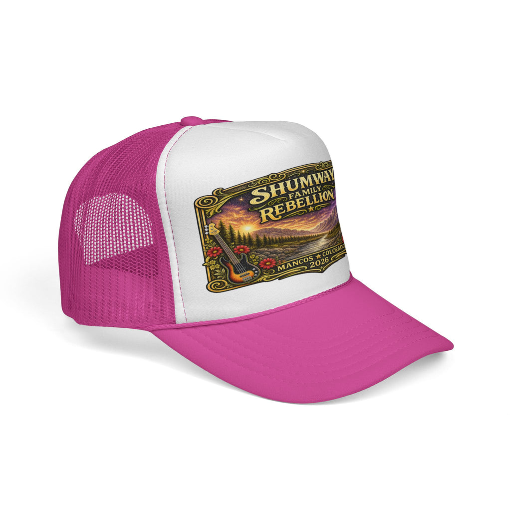 Shumway Family Rebellion concert poster Trucker Hat | Pagosa Springs Colorado music design