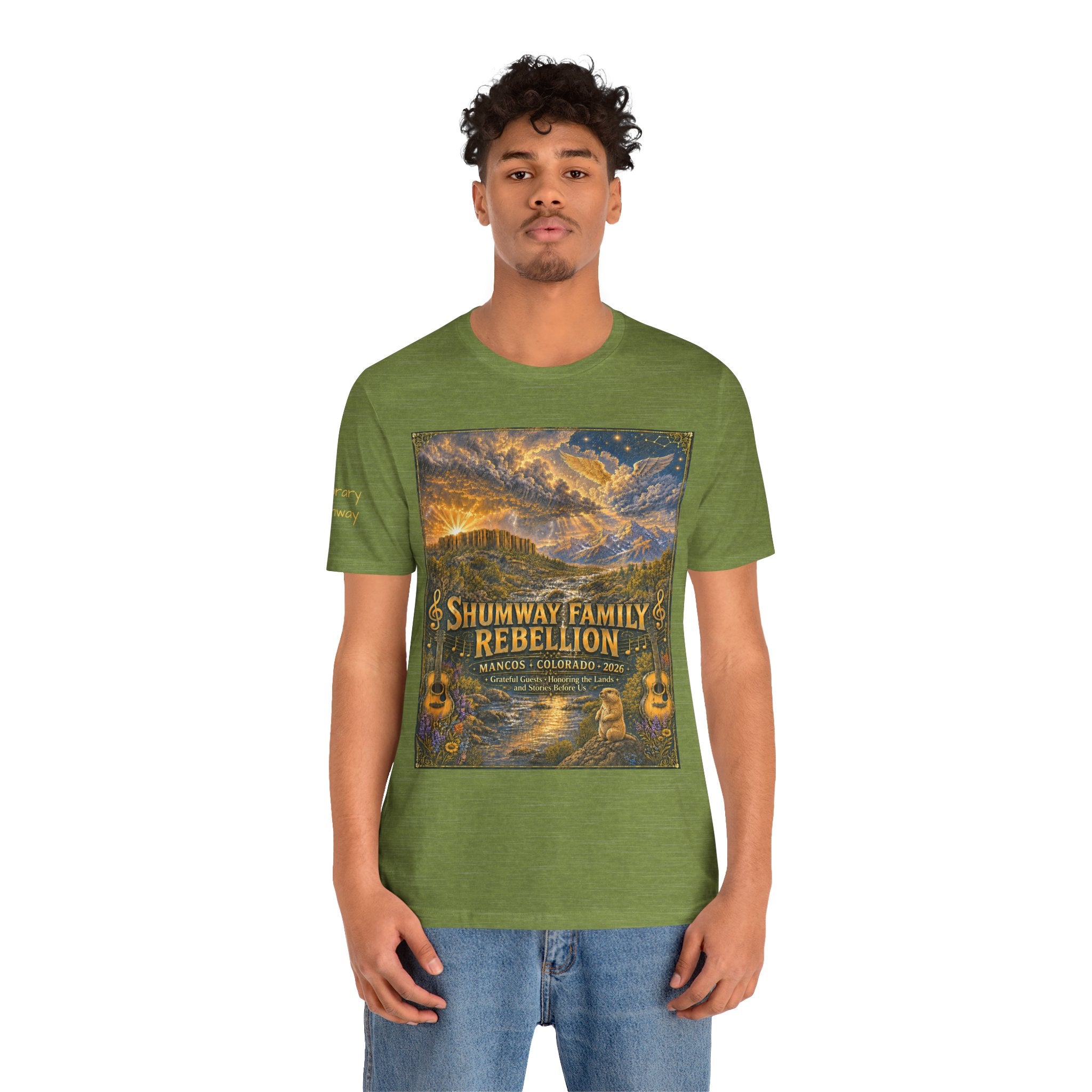Honorary Shumway Family Rebellion tour tee | Concert Poster T-shirt, Acoustic Folk Design