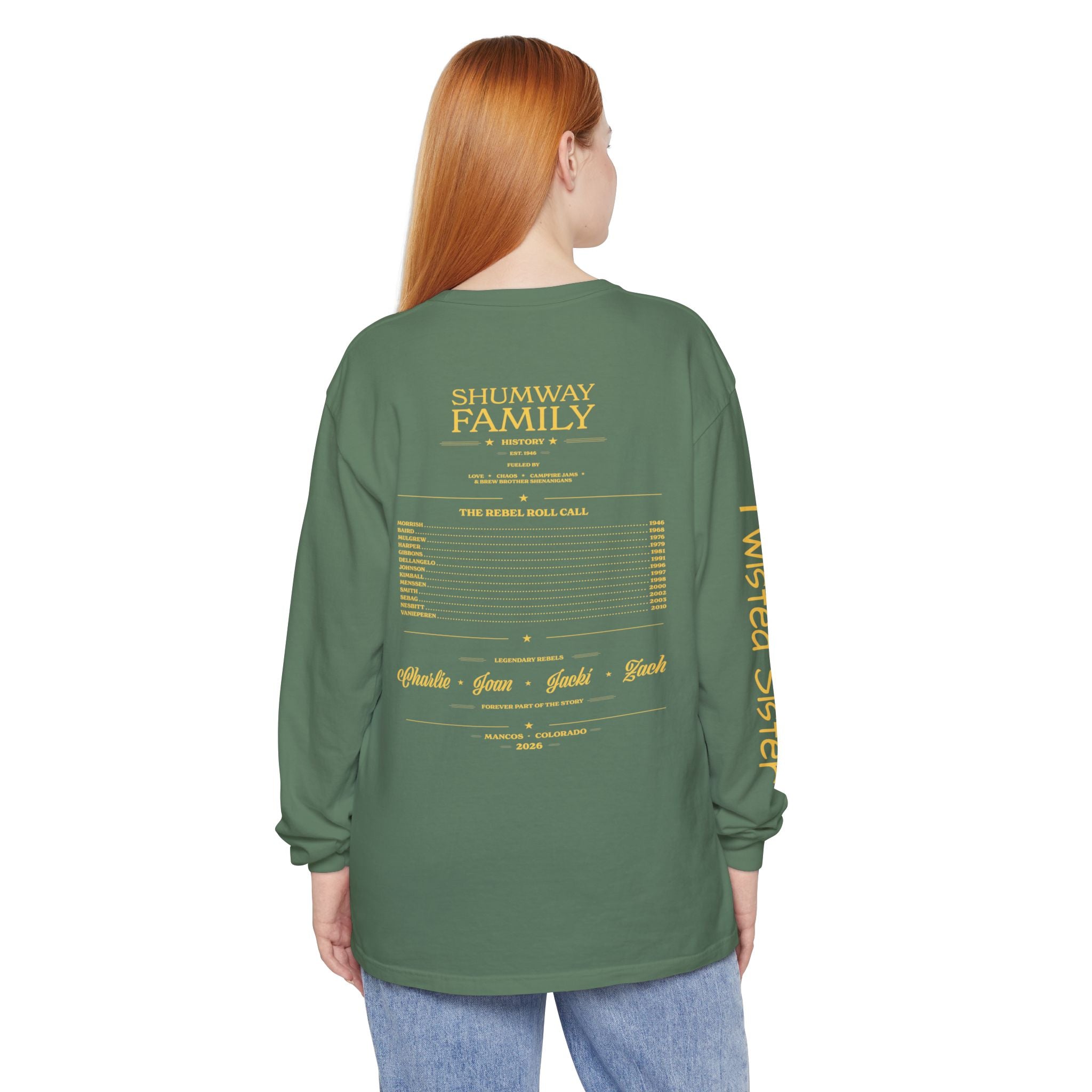 Twisted Sister - Shumway by Choice Family Rebellion Tour Long Sleeve Shirt | Band Poster Tee