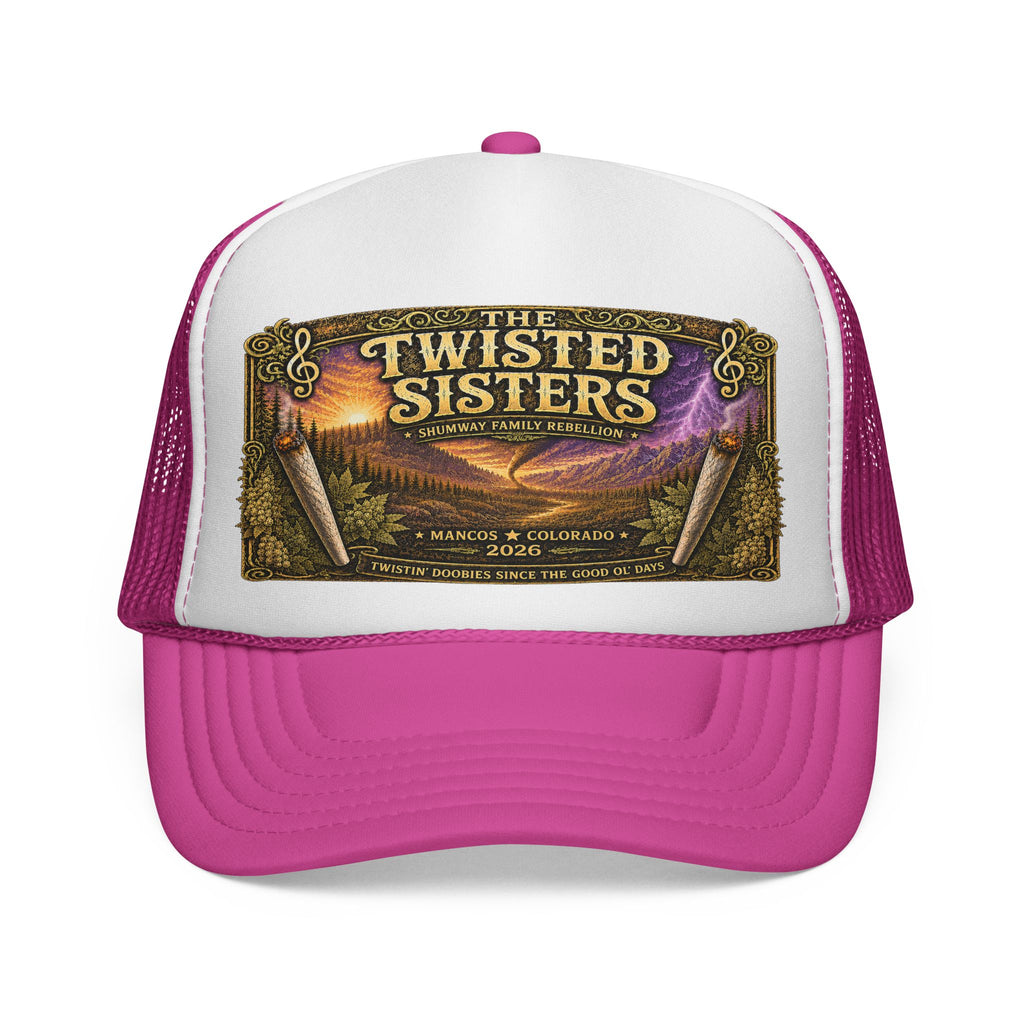 Twister Sister Shumway Family Rebellion concert poster Trucker Hat | Pagosa Springs Colorado music design