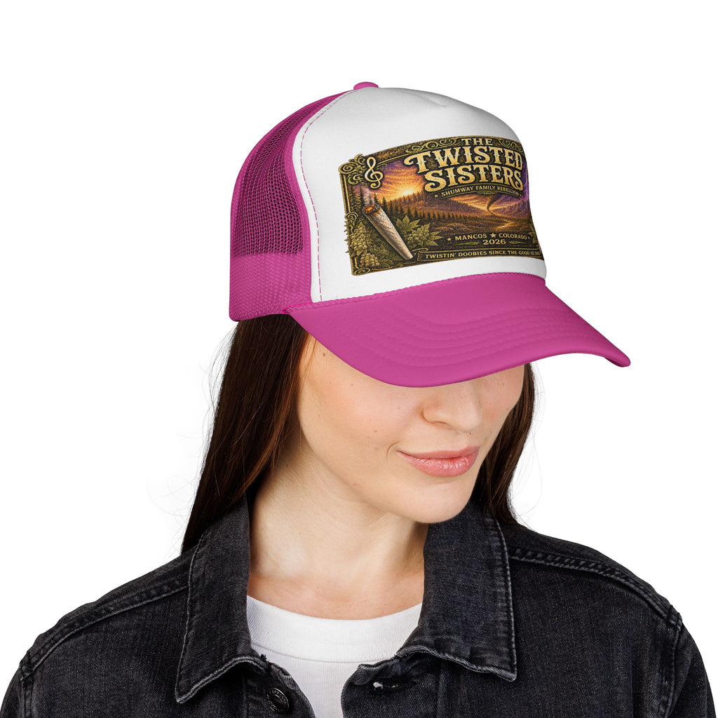 Twister Sister Shumway Family Rebellion concert poster Trucker Hat | Pagosa Springs Colorado music design
