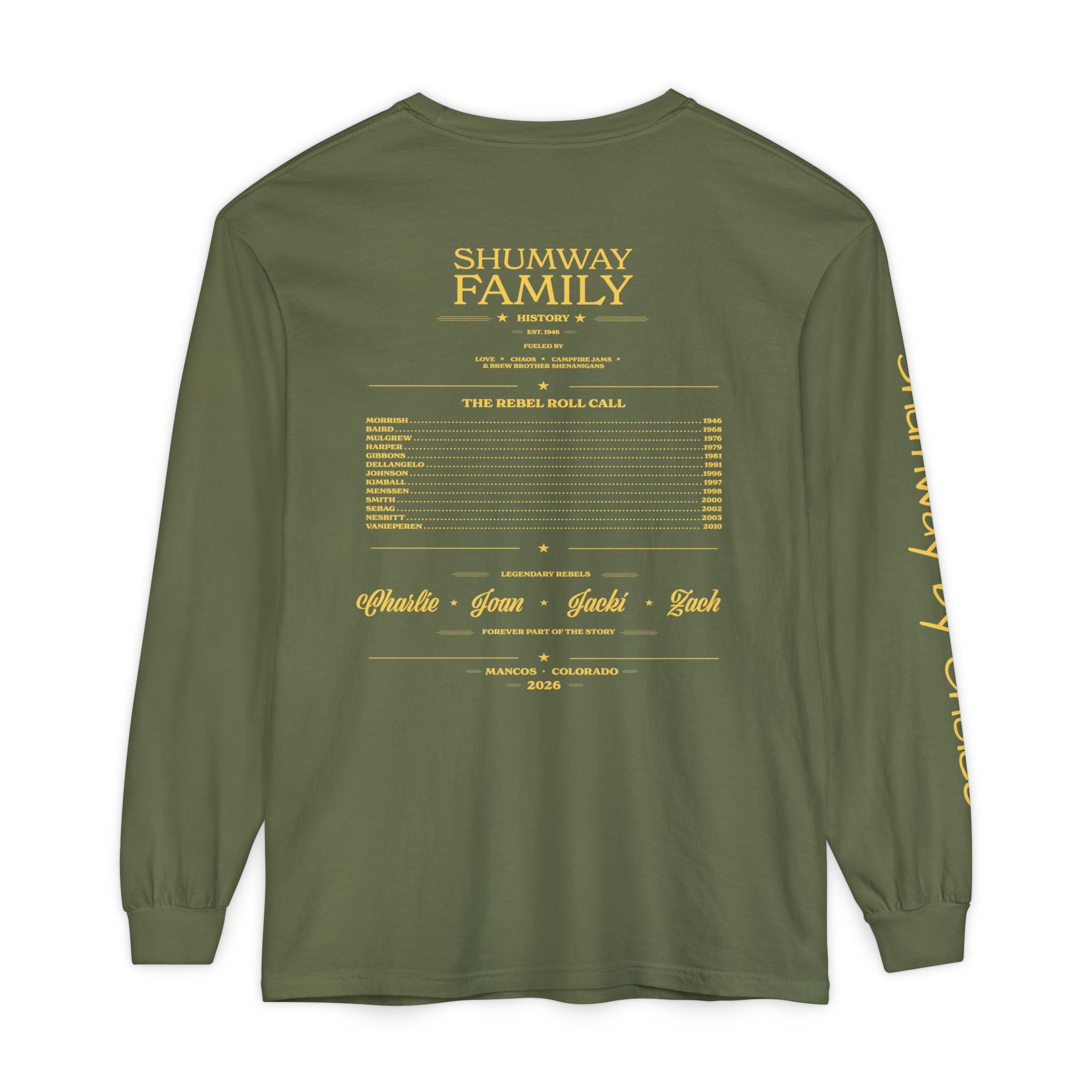 Shumway by Choice Family Rebellion Tour Long Sleeve Shirt | Band Poster Tee