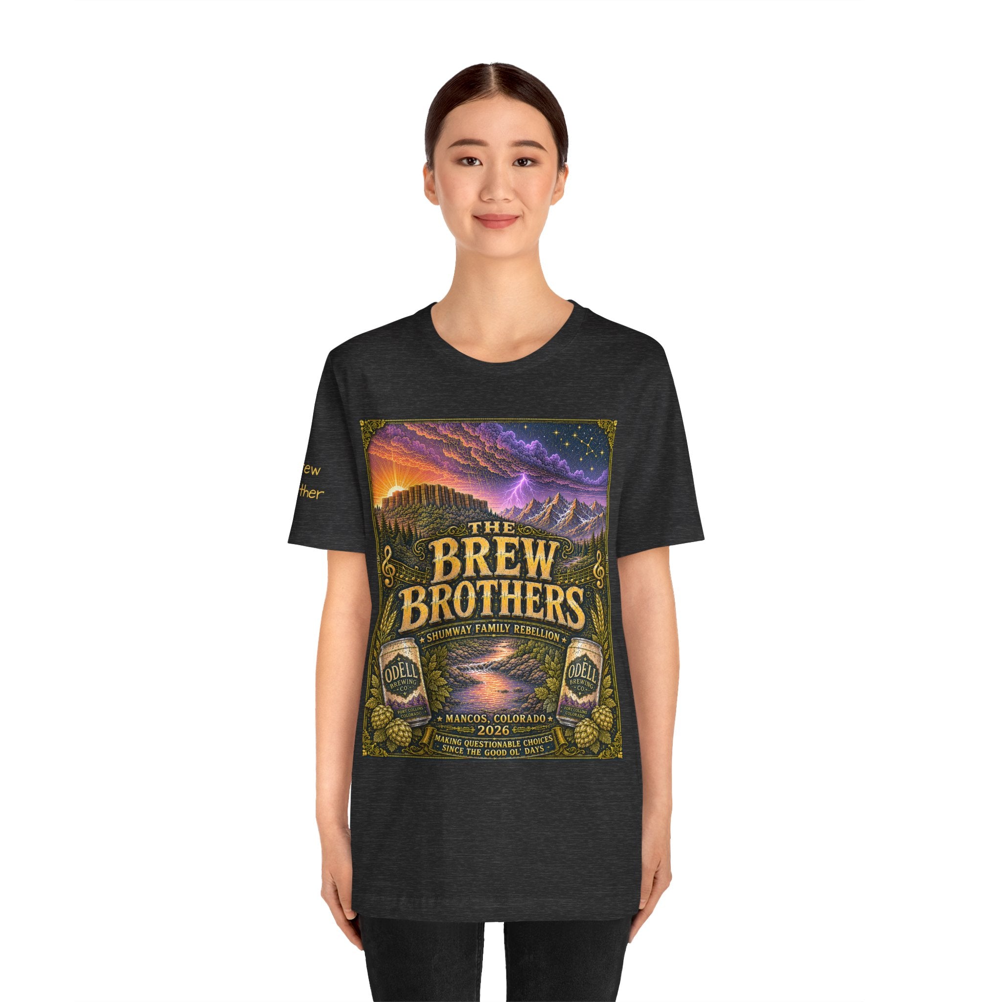 Brew Brother - Family Rebellion tour tee | Concert Poster T-shirt, Acoustic Folk Design