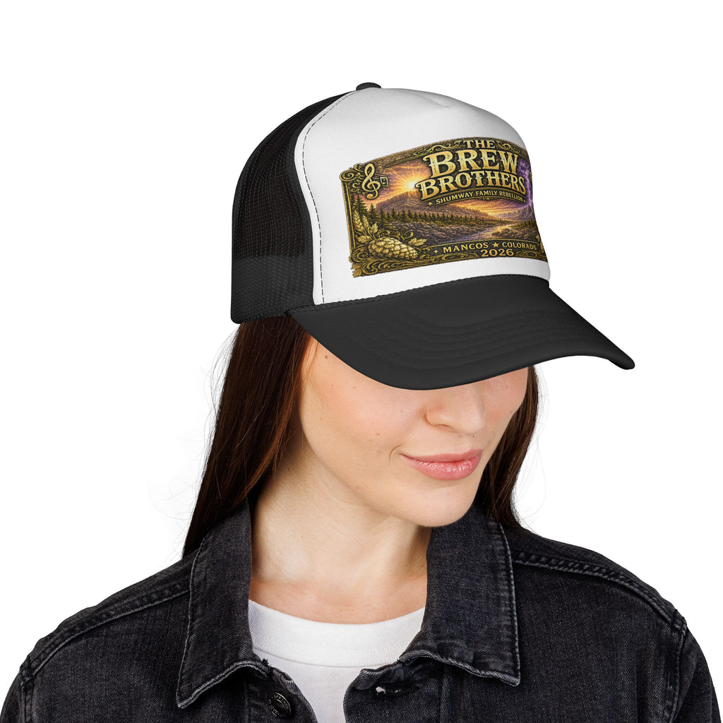 The Brew Brothers Shumway Family Rebellion concert poster Trucker Hat | Pagosa Springs Colorado music design