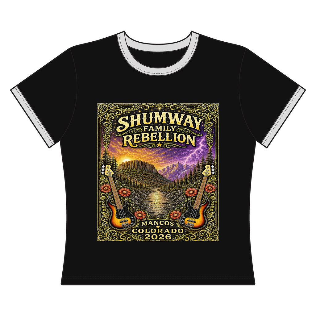 Shumway Family Rebellion poster art Ringer Tee | Tornado concert graphic tee