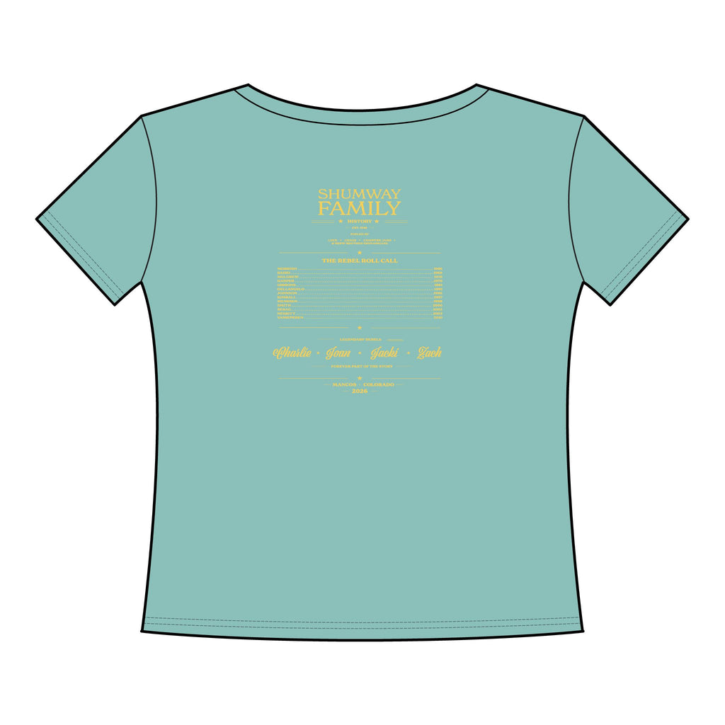 Shumway Family Rebellion Poster Tee | Mountains, Guitars, Colorado