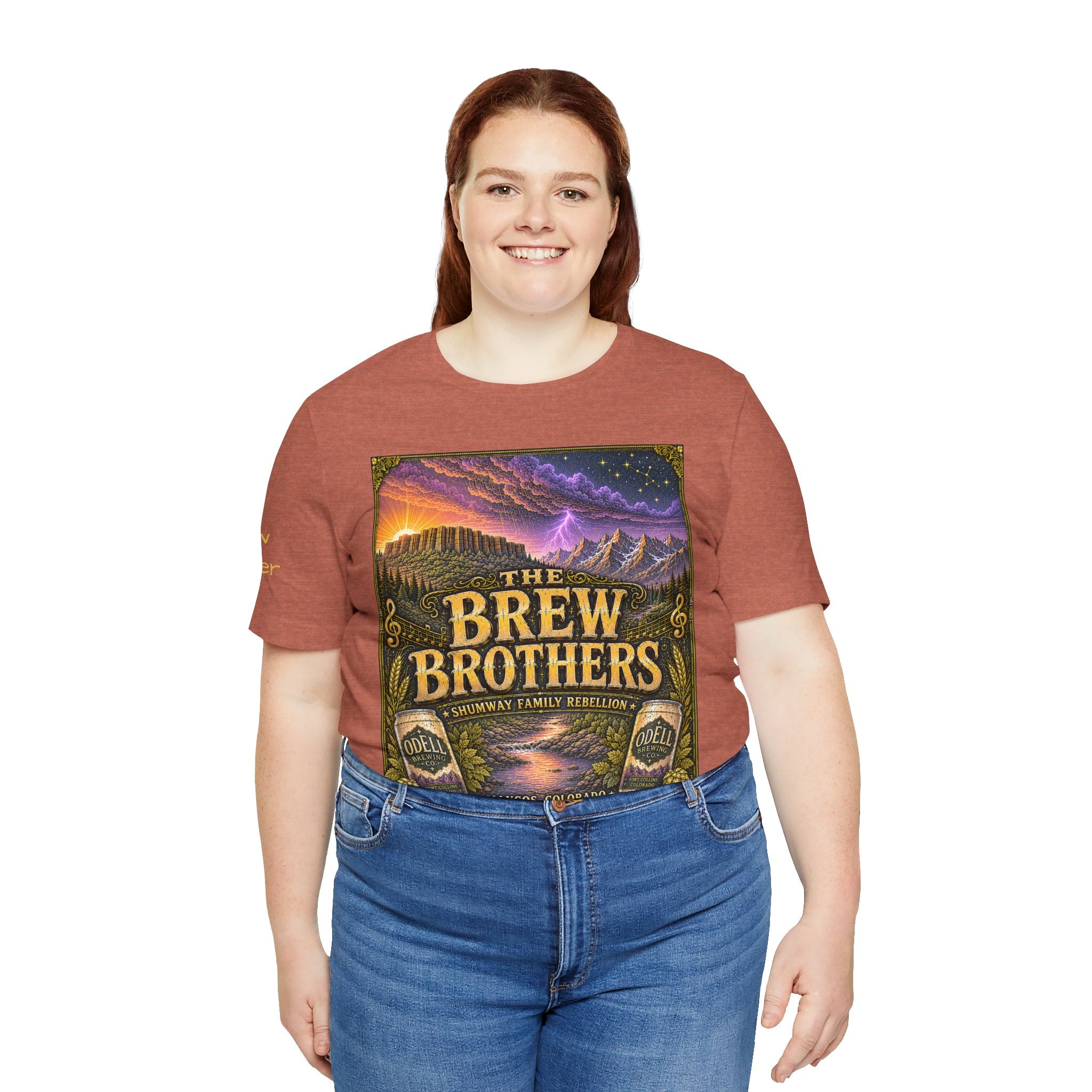 Brew Brother - Family Rebellion tour tee | Concert Poster T-shirt, Acoustic Folk Design