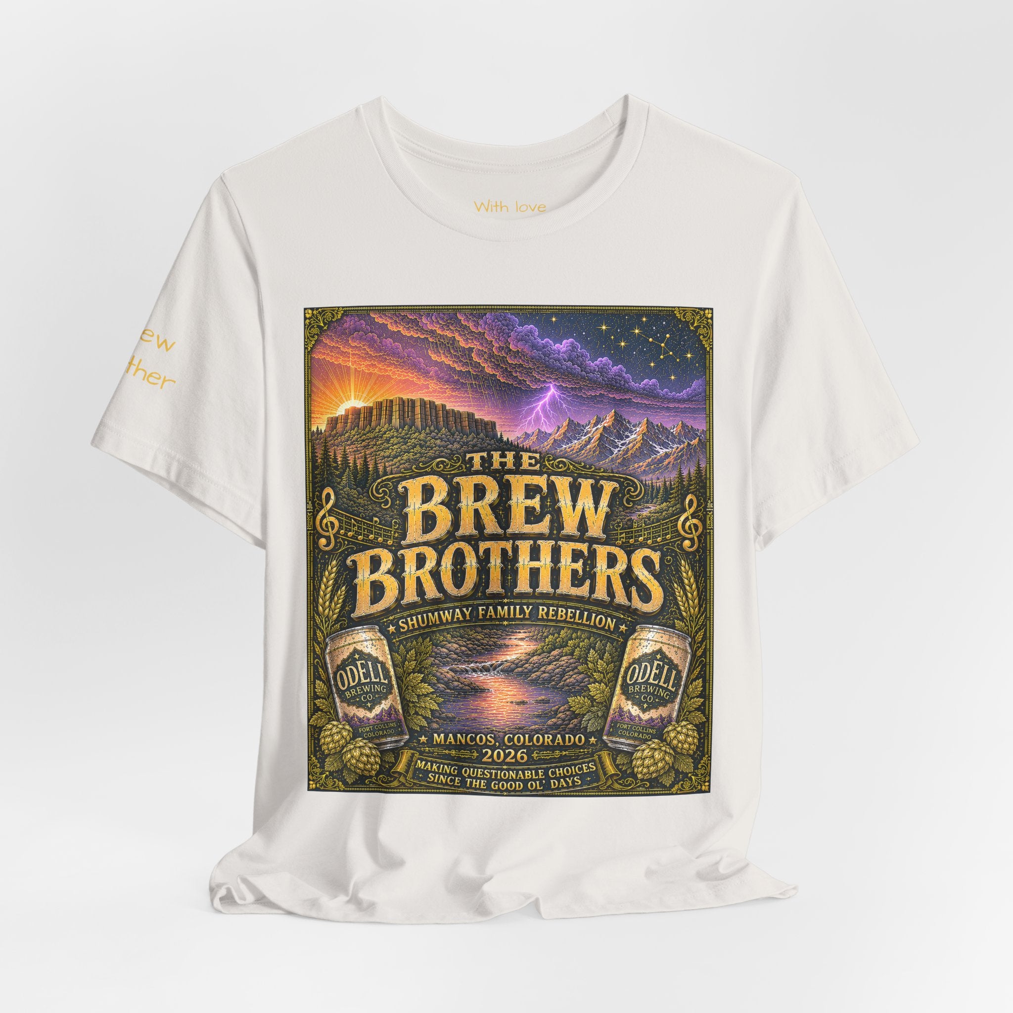 Brew Brother - Family Rebellion tour tee | Concert Poster T-shirt, Acoustic Folk Design