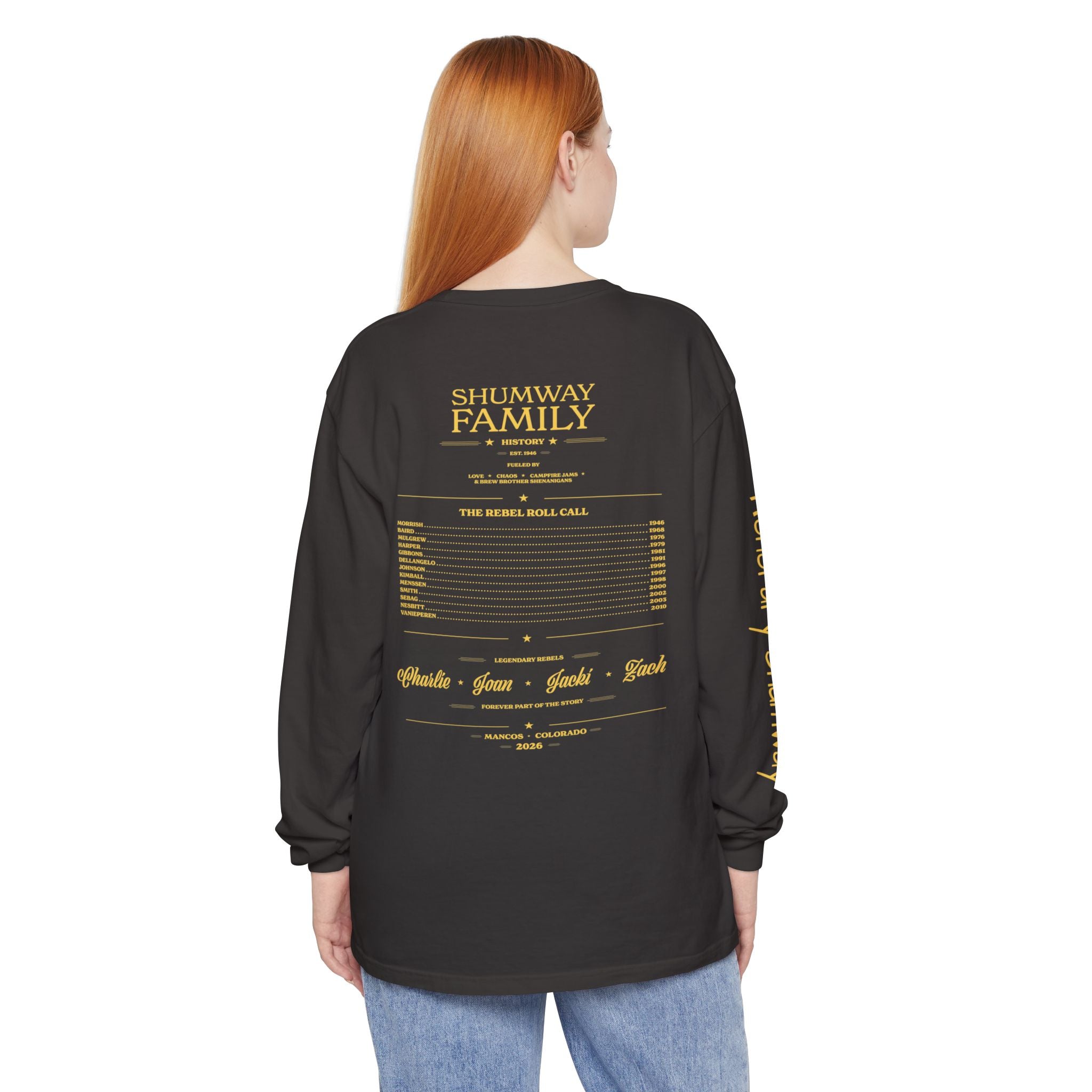 Honorary Shumway Family Rebellion Tour Long Sleeve Shirt | Band Poster Tee