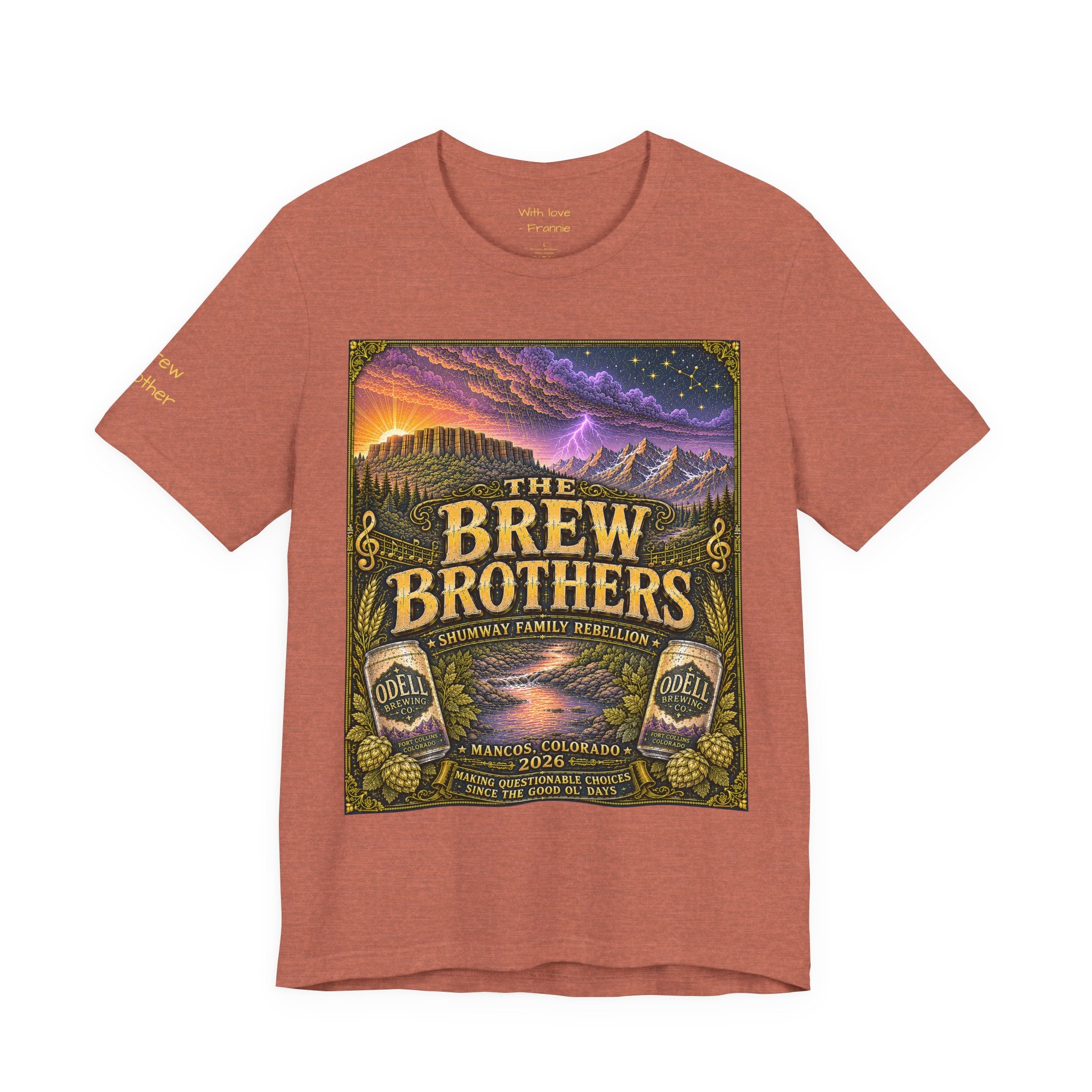 Brew Brother - Family Rebellion tour tee | Concert Poster T-shirt, Acoustic Folk Design