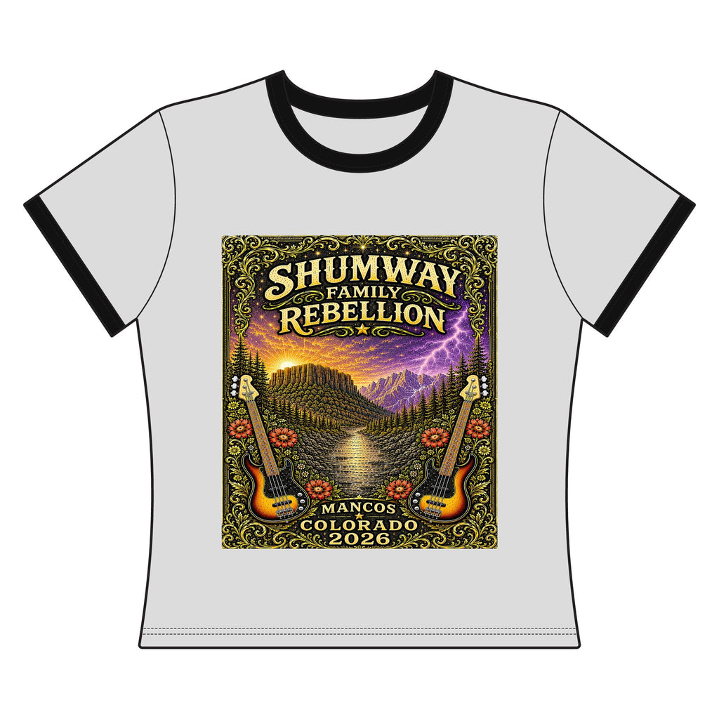 Shumway Family Rebellion poster art Ringer Tee | Tornado concert graphic tee