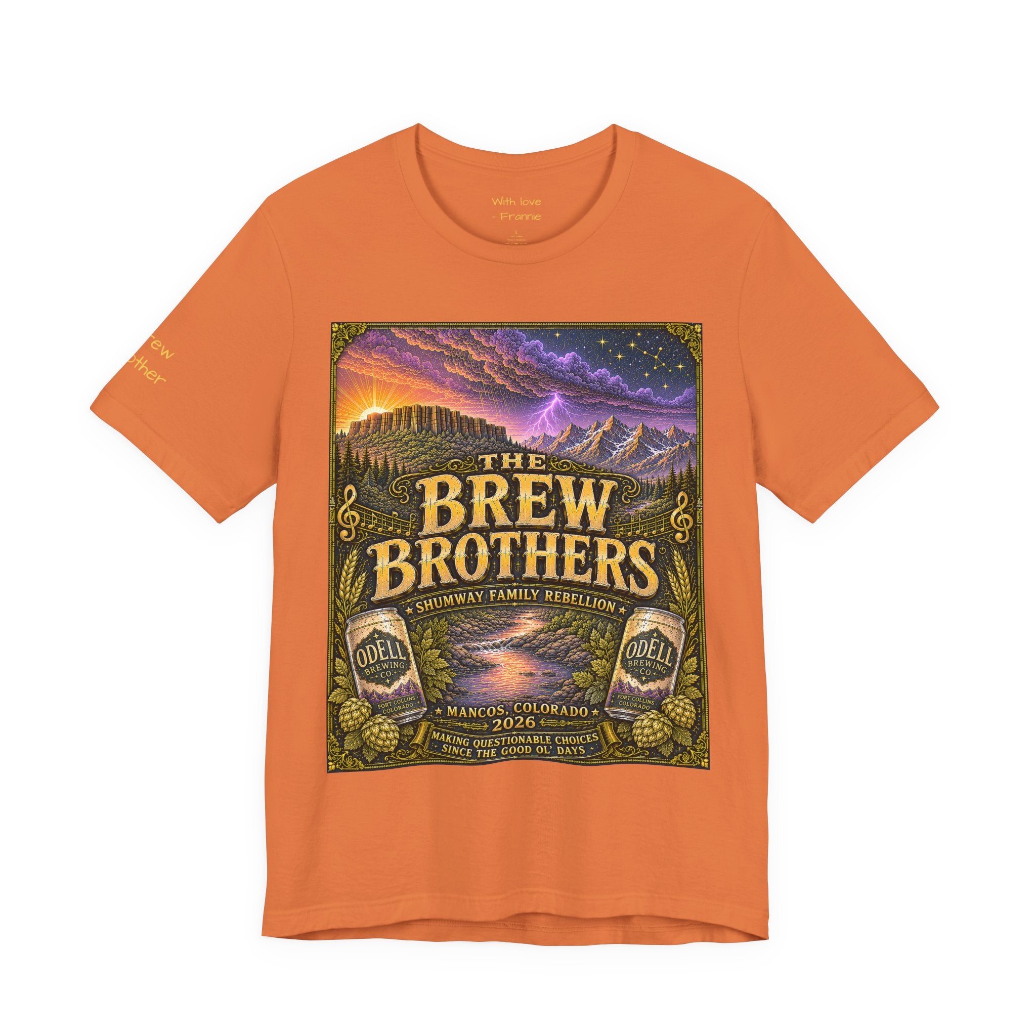 Brew Brother - Family Rebellion tour tee | Concert Poster T-shirt, Acoustic Folk Design