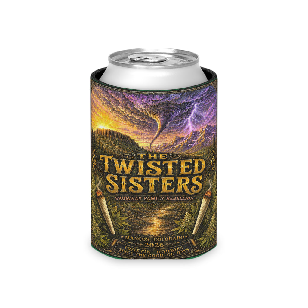 The Twisted Sisters Shumway Family Rebellion Poster Can Cooler | Concert Landscape, Guitars