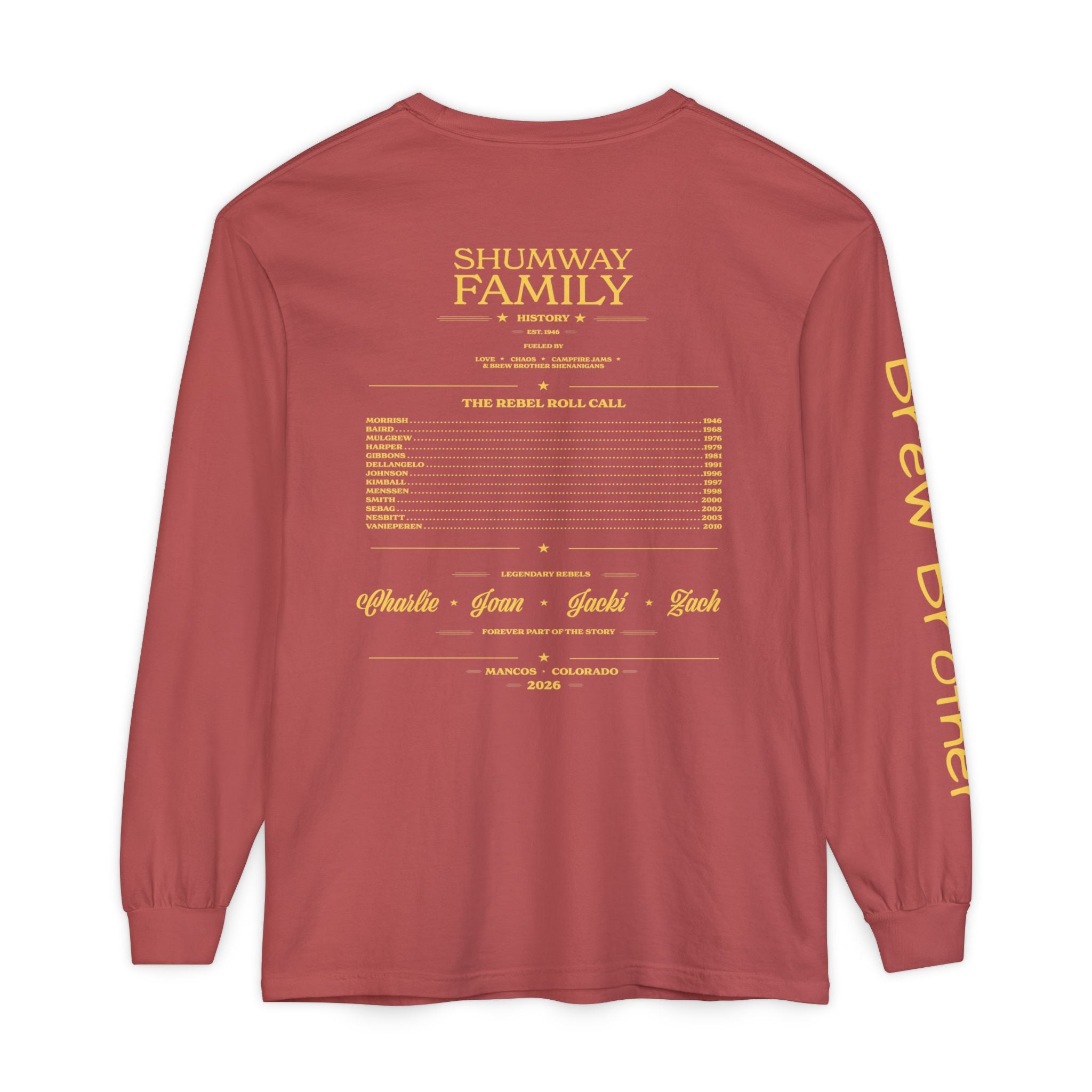 Brew Brother - Family Rebellion Tour Long Sleeve Shirt | Band Poster Tee
