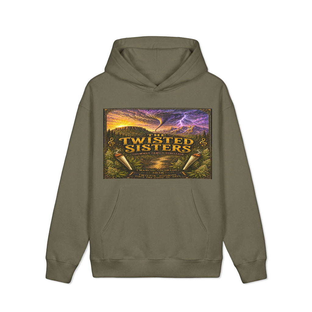 The Twisted Sisters Flower Shumway Family Rebellion Hoodie | Vintage Landscape Illustration