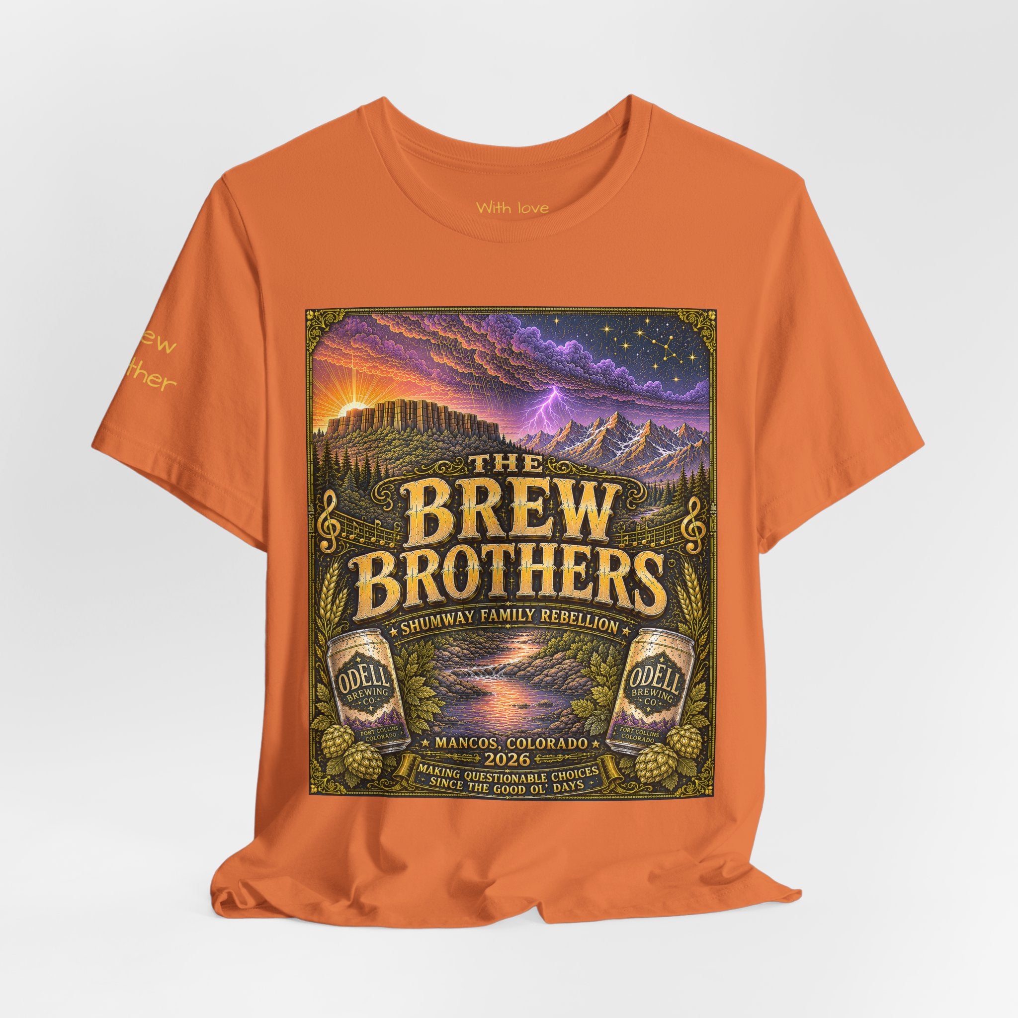 Brew Brother - Family Rebellion tour tee | Concert Poster T-shirt, Acoustic Folk Design