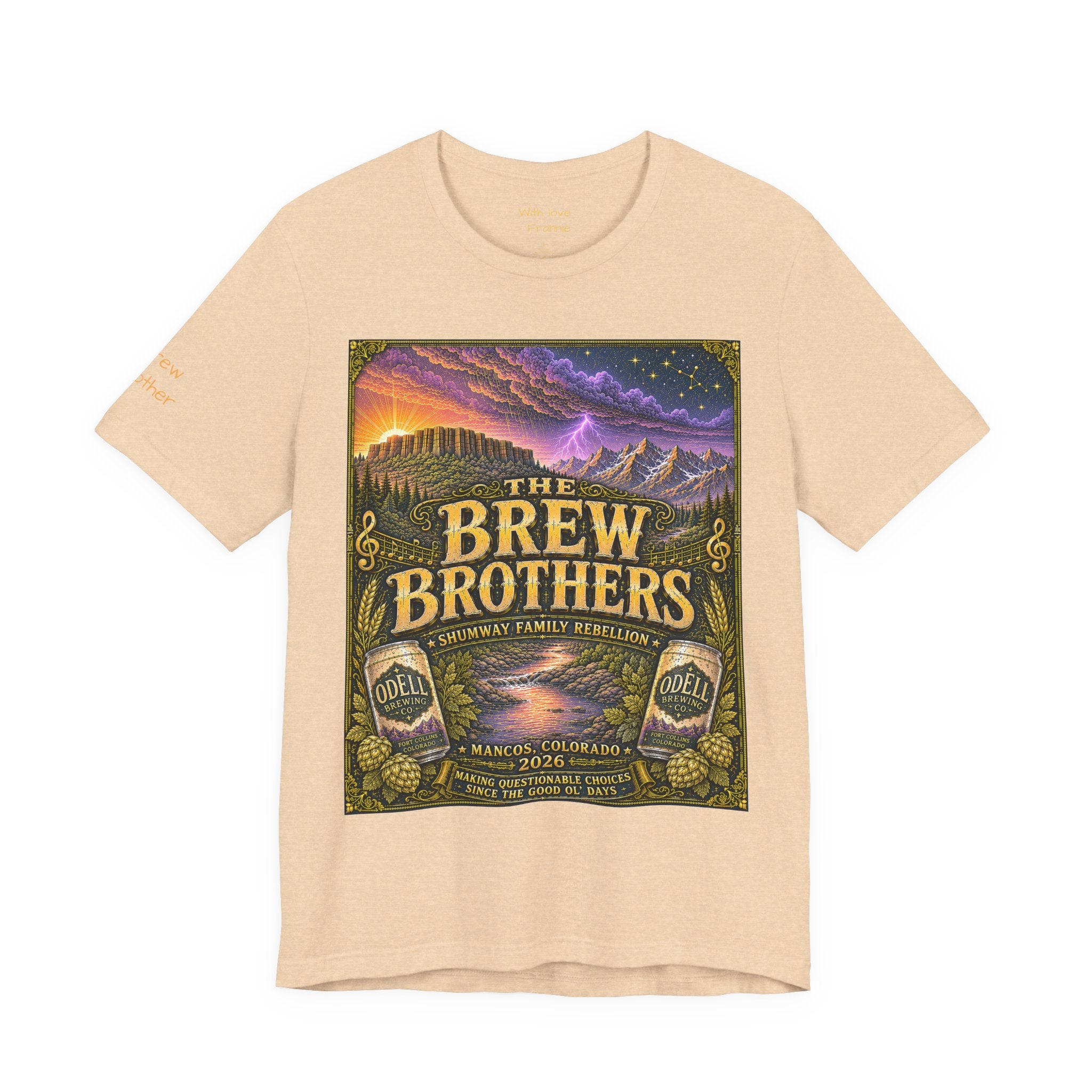 Brew Brother - Family Rebellion tour tee | Concert Poster T-shirt, Acoustic Folk Design