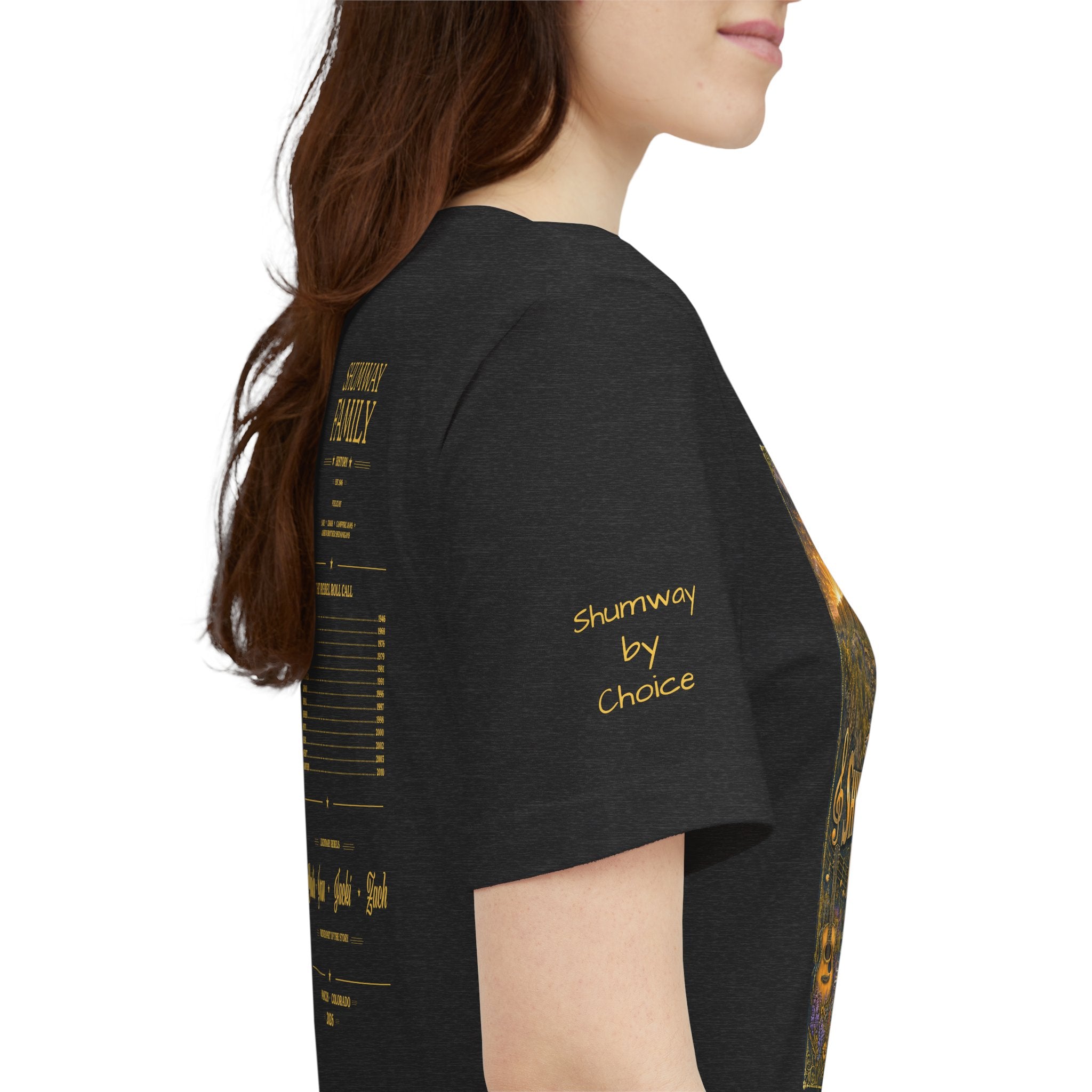 Shumway by Choice Family Rebellion tour tee | Concert Poster T-shirt, Acoustic Folk Design