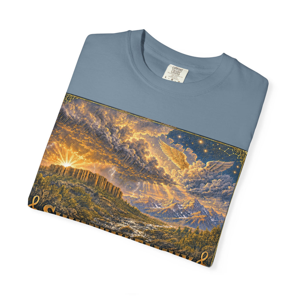 Shumway Family Rebellion T-shirt | Americana Sunset Landscape, Guitar Motif