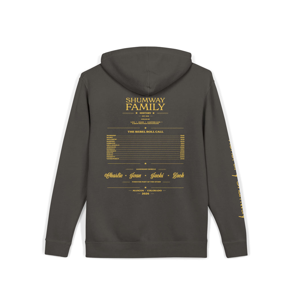 Honorary Shumway Mountain Lake Sunset hoodie | Vintage Landscape, Script Sleeve