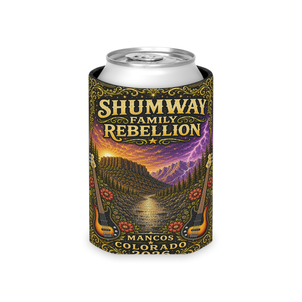 Shumway Family Rebellion Poster Can Cooler | Concert Landscape, Guitars