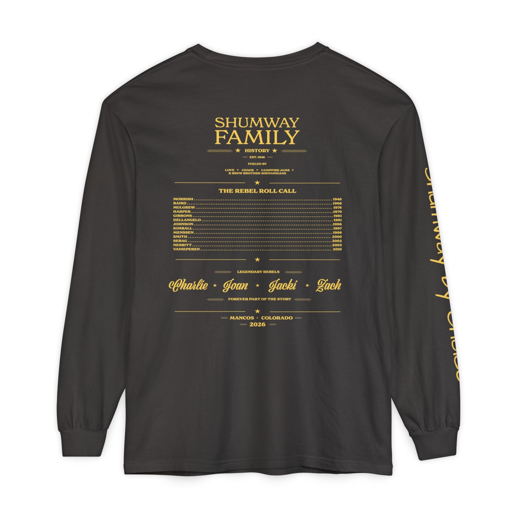 Shumway by Choice Family Rebellion Tour Long Sleeve Shirt | Band Poster Tee