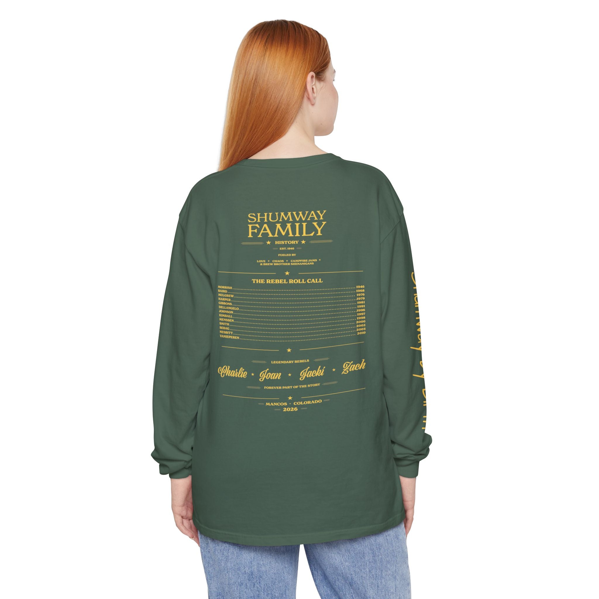 Shumway by Birth Family Rebellion Tour Long Sleeve Shirt | Band Poster Tee