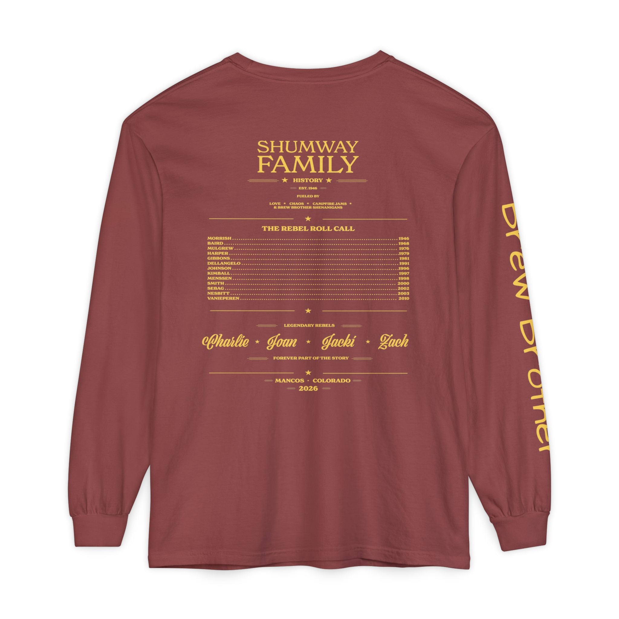 Brew Brother - Family Rebellion Tour Long Sleeve Shirt | Band Poster Tee