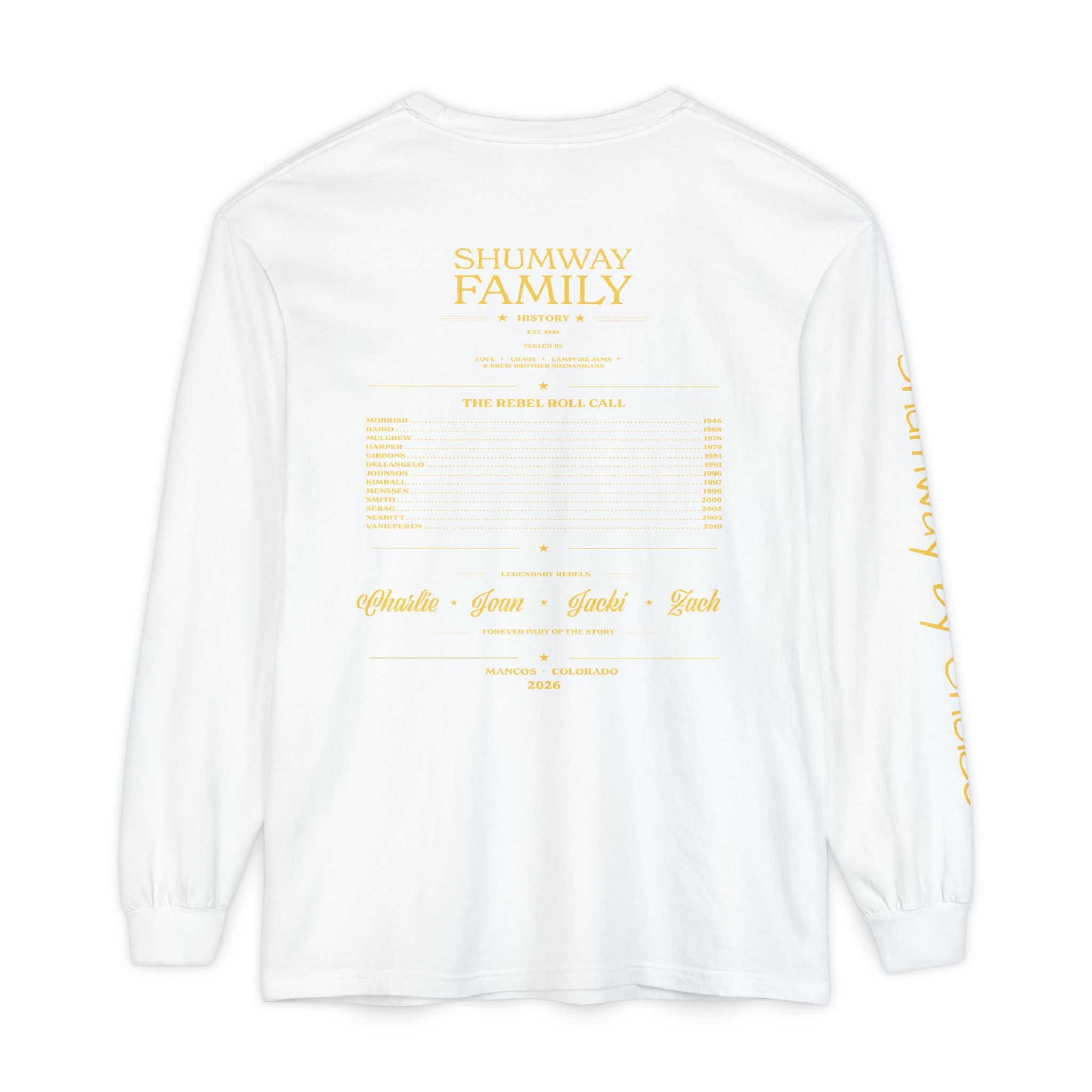 Shumway by Choice Family Rebellion Tour Long Sleeve Shirt | Band Poster Tee