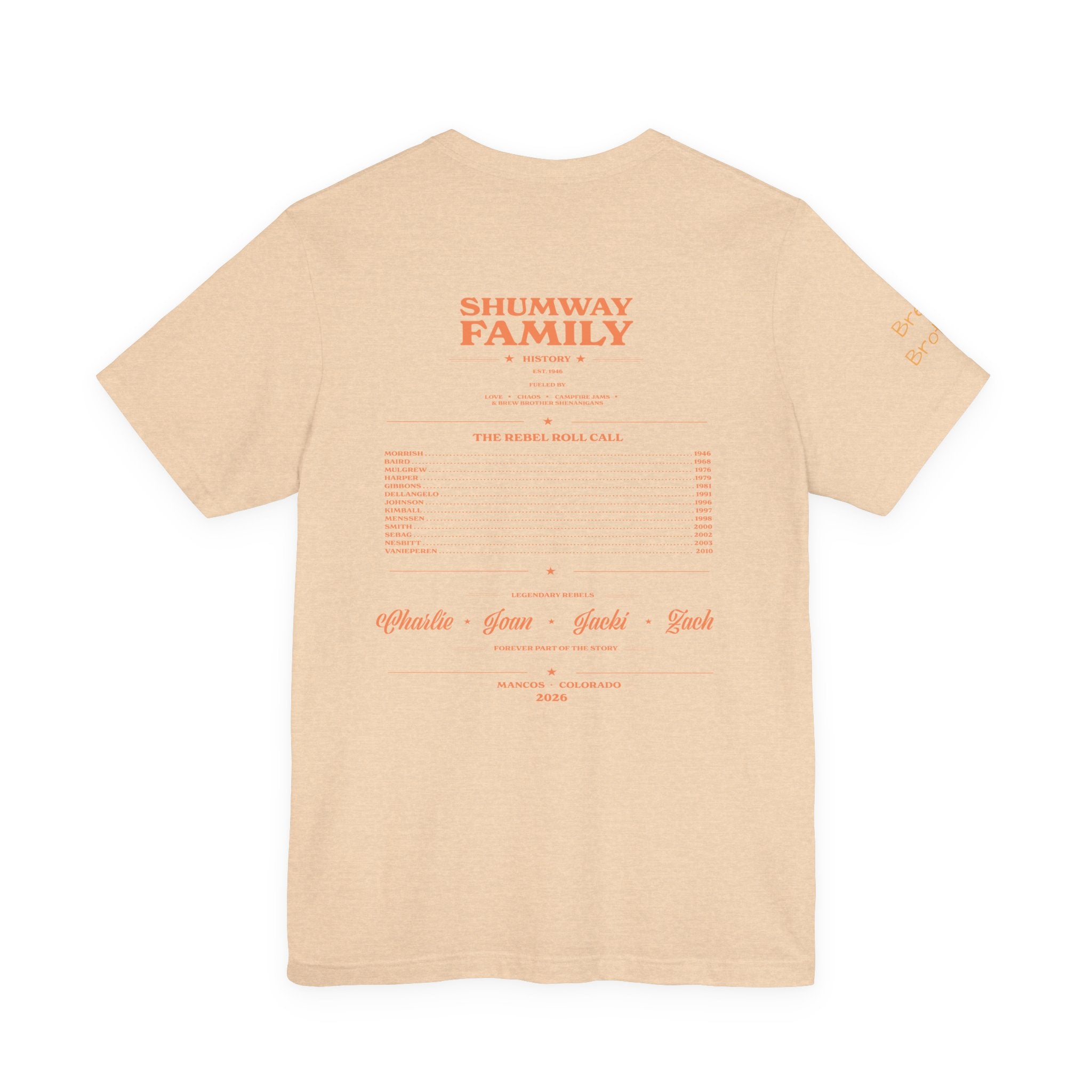 Brew Brother - Family Rebellion tour tee | Concert Poster T-shirt, Acoustic Folk Design