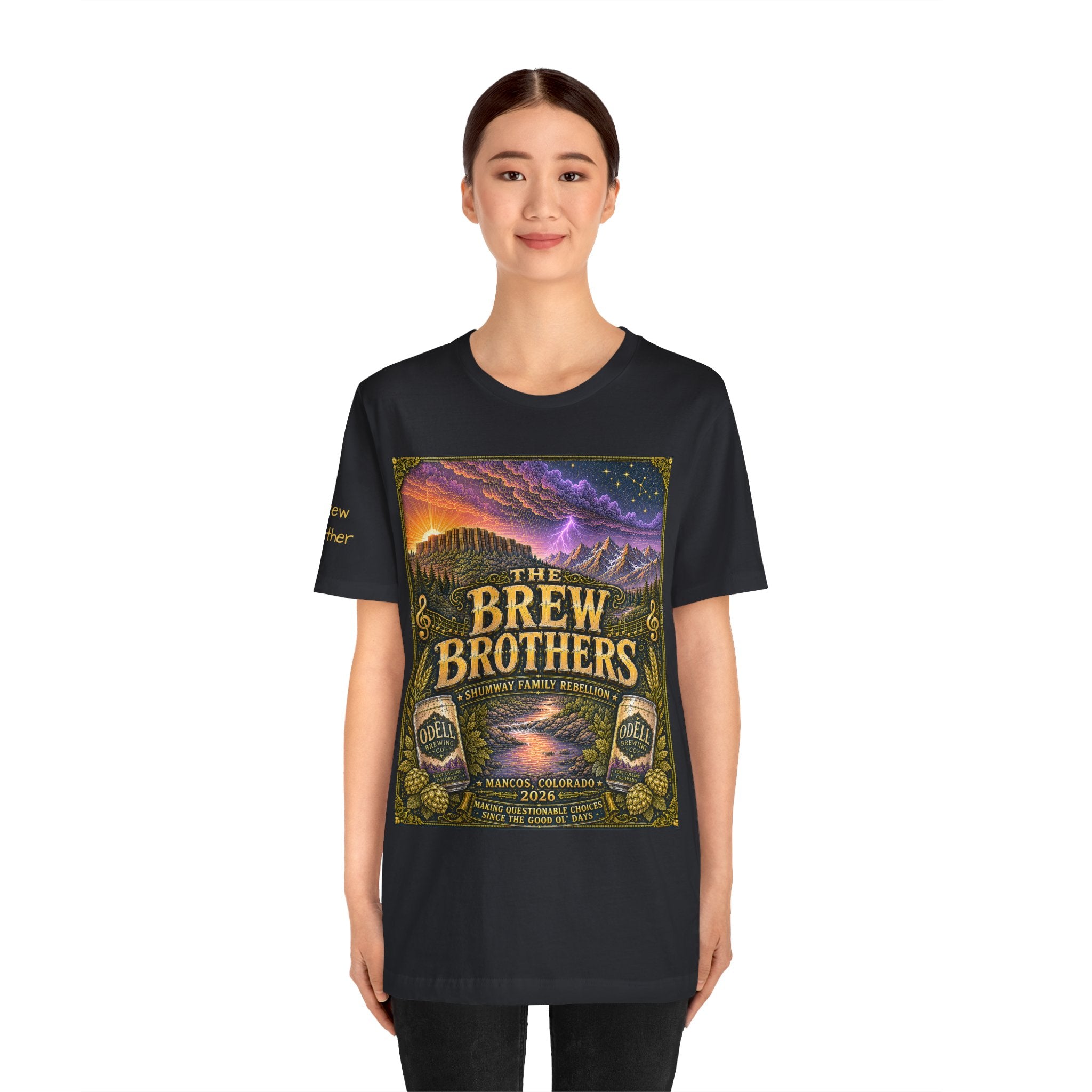 Brew Brother - Family Rebellion tour tee | Concert Poster T-shirt, Acoustic Folk Design