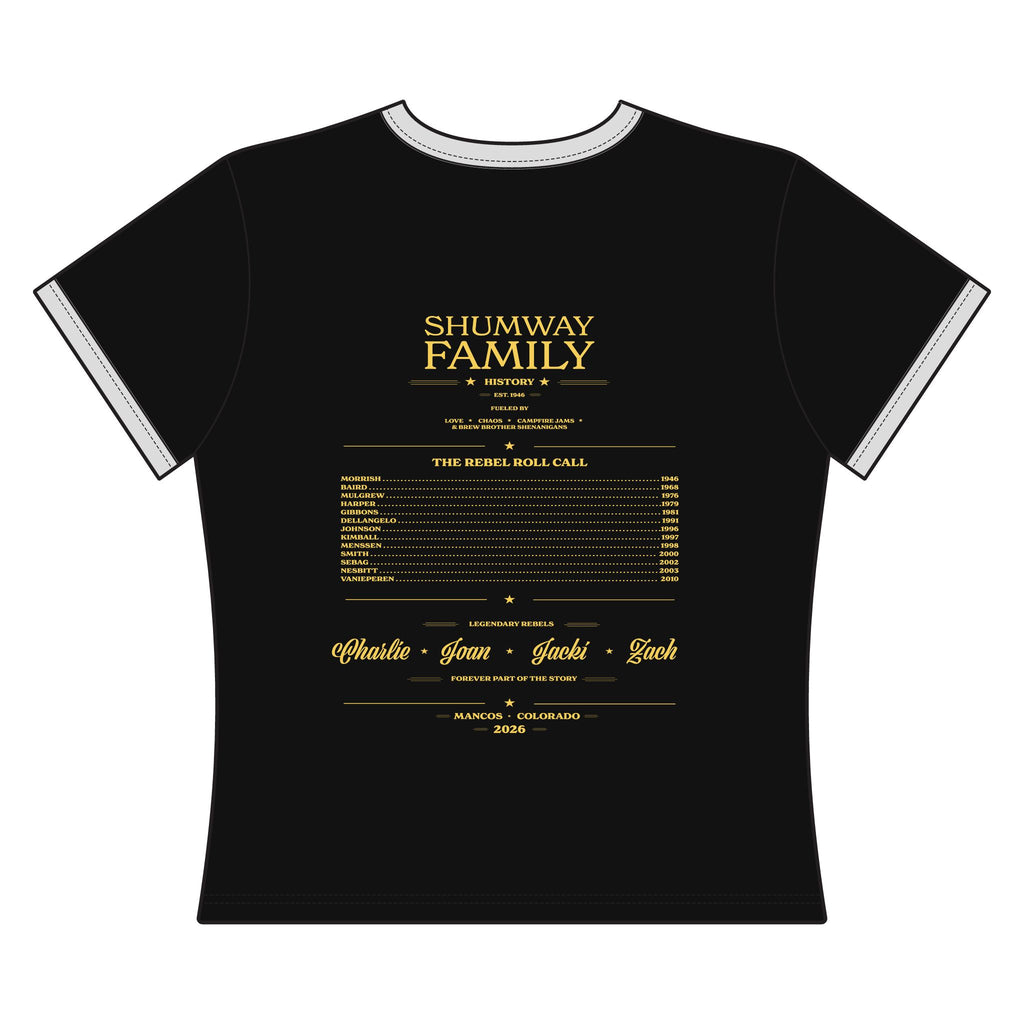 Shumway Family Rebellion poster art Ringer Tee | Tornado concert graphic tee