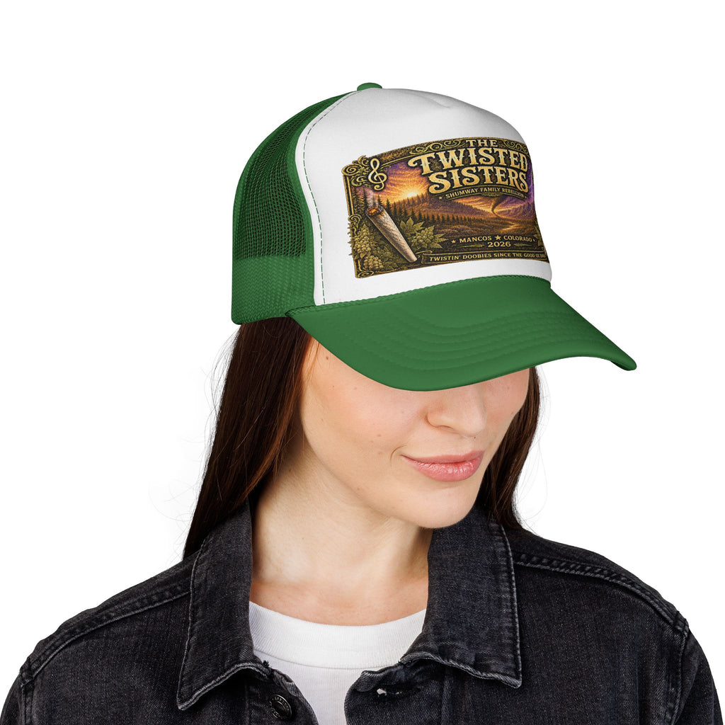 Twister Sister Shumway Family Rebellion concert poster Trucker Hat | Pagosa Springs Colorado music design