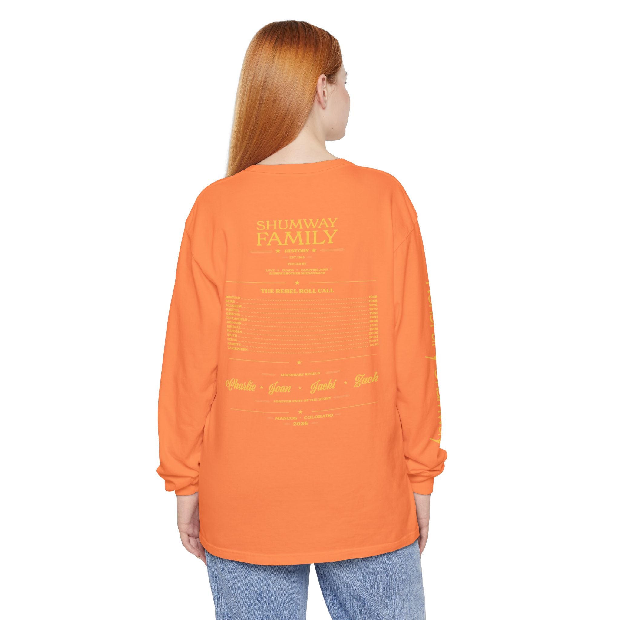 Honorary Shumway Family Rebellion Tour Long Sleeve Shirt | Band Poster Tee