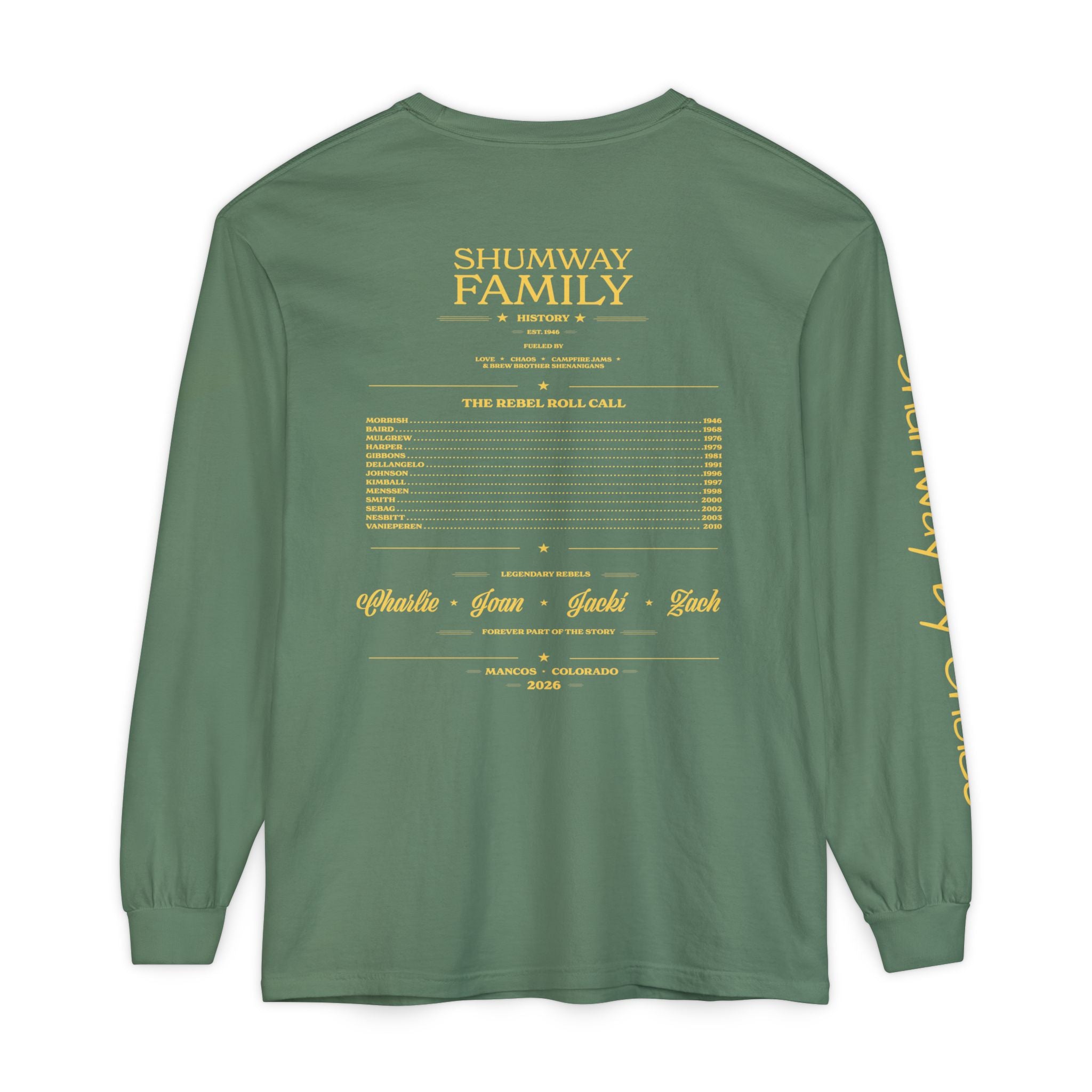 Shumway by Choice Family Rebellion Tour Long Sleeve Shirt | Band Poster Tee
