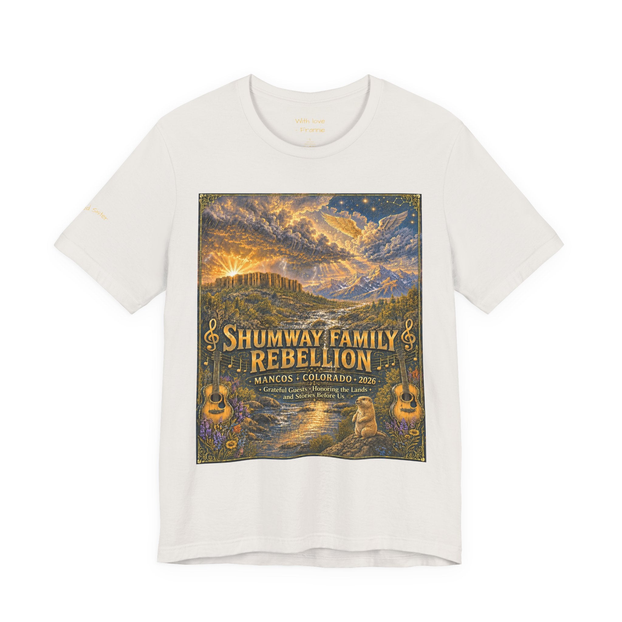 Twisted Sister - Shumway Family Rebellion tour tee | Concert Poster T-shirt, Acoustic Folk Design