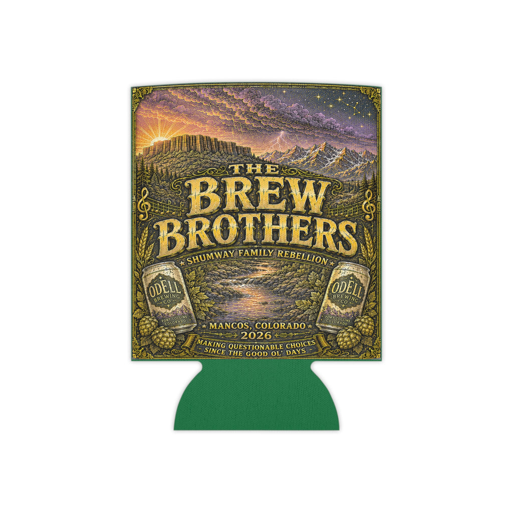 The Brew Brothers Shumway Family Rebellion Poster Can Cooler | Concert Landscape, Guitars