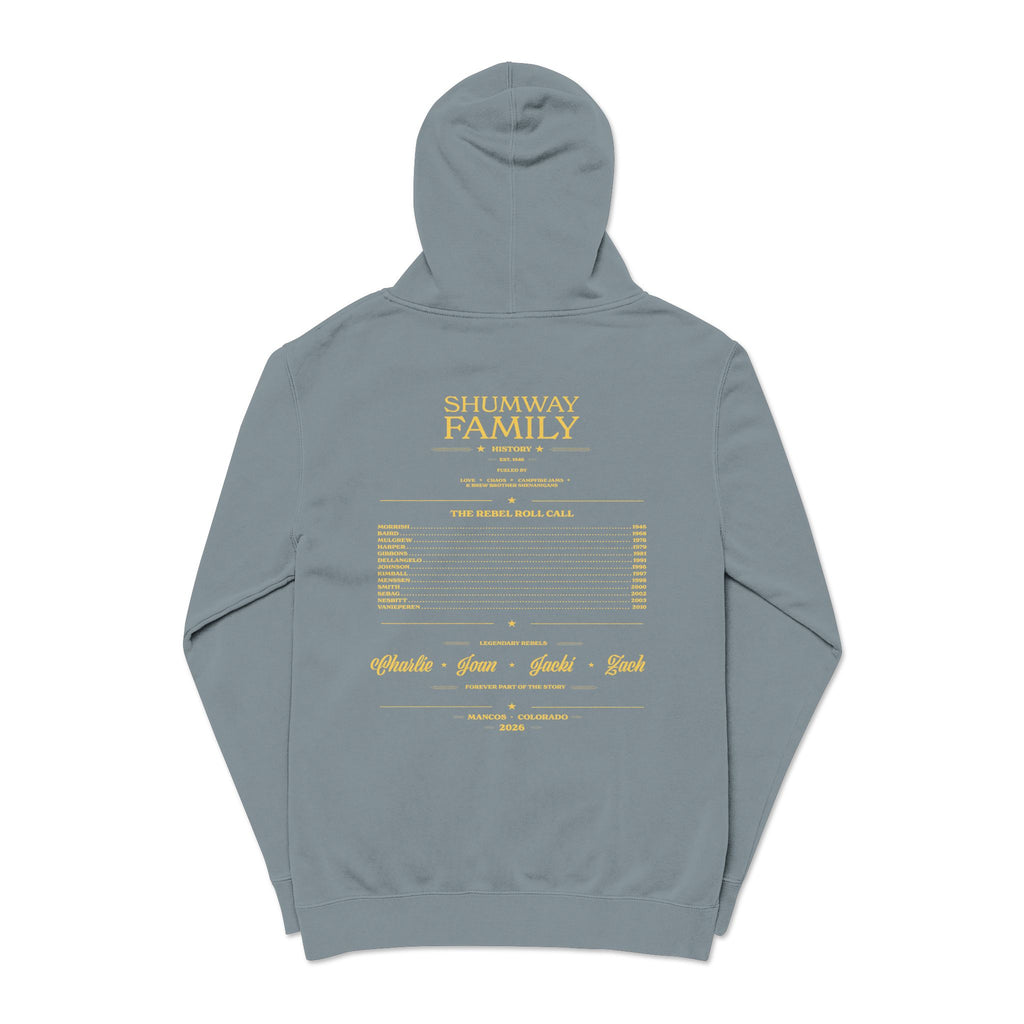 Honorary Shumway Mountain Lake Sunset hoodie | Vintage Landscape, Script Sleeve